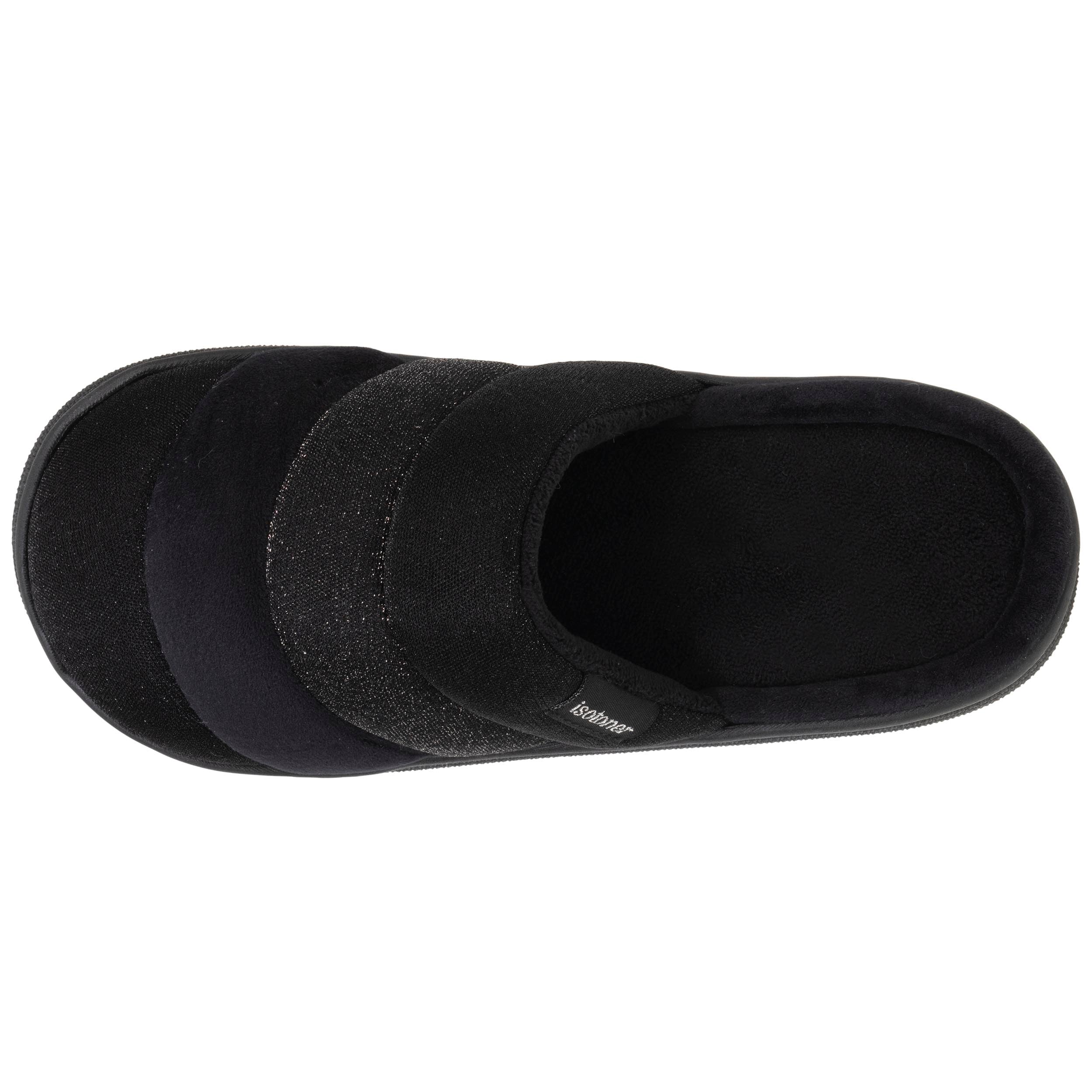 isotoner-chaussons-mules-femme-bloup-noir image 2