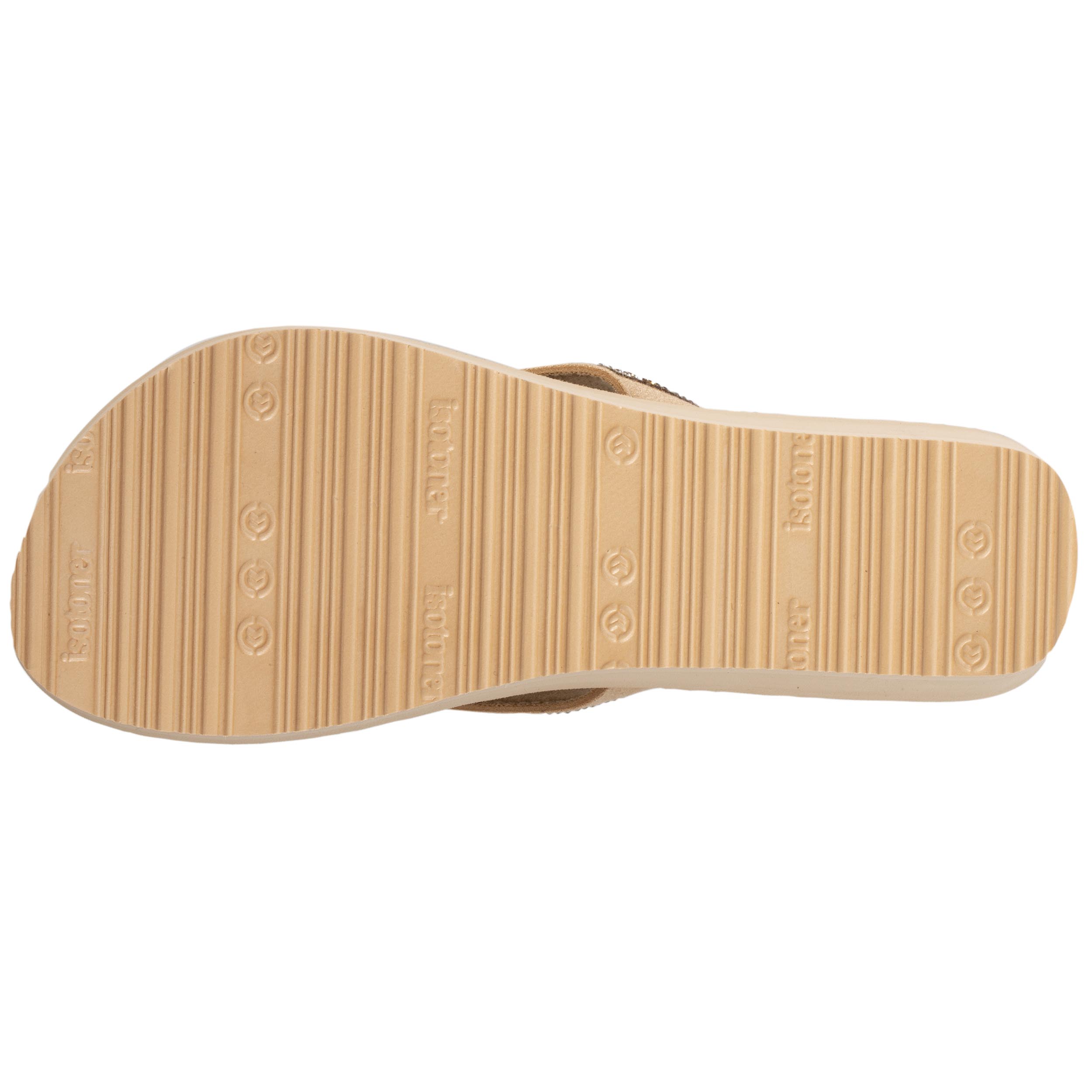 isotoner-tongs-femme-talon-paillettes-beige-4-cm image 5