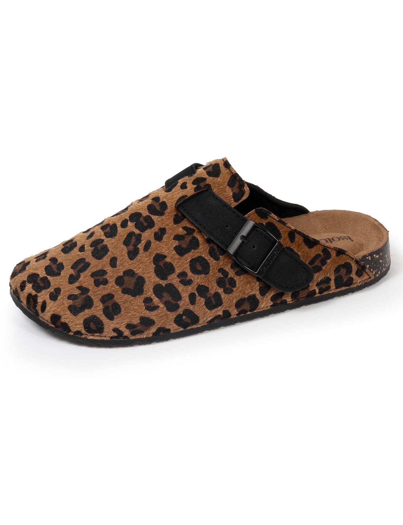 isotoner-mules-sabots-femme-l-opard-noir-confort-xtra-flex image 6