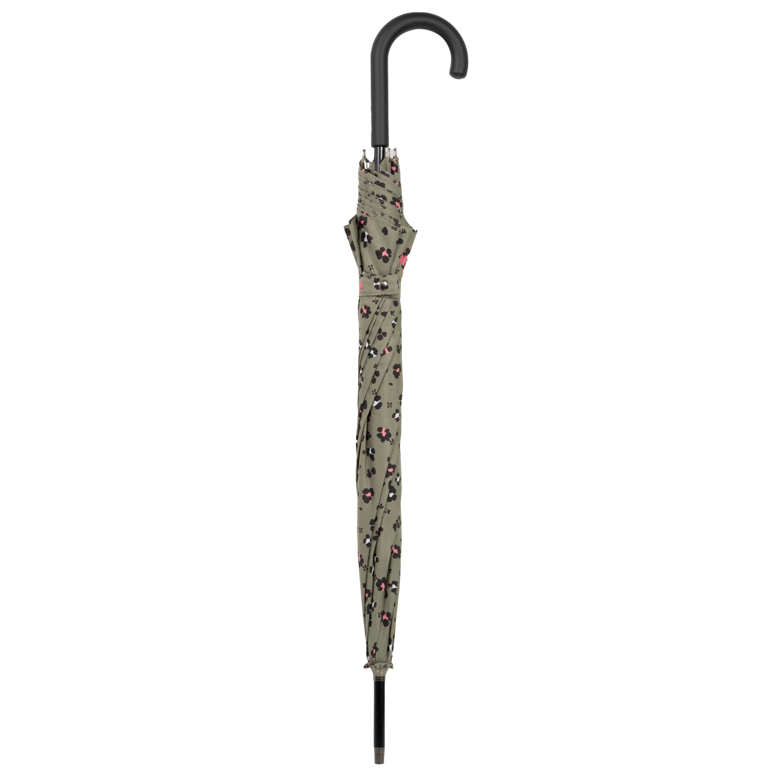 isotoner-parapluie-canne-auto-l-opard-kaki-90-cm image 4