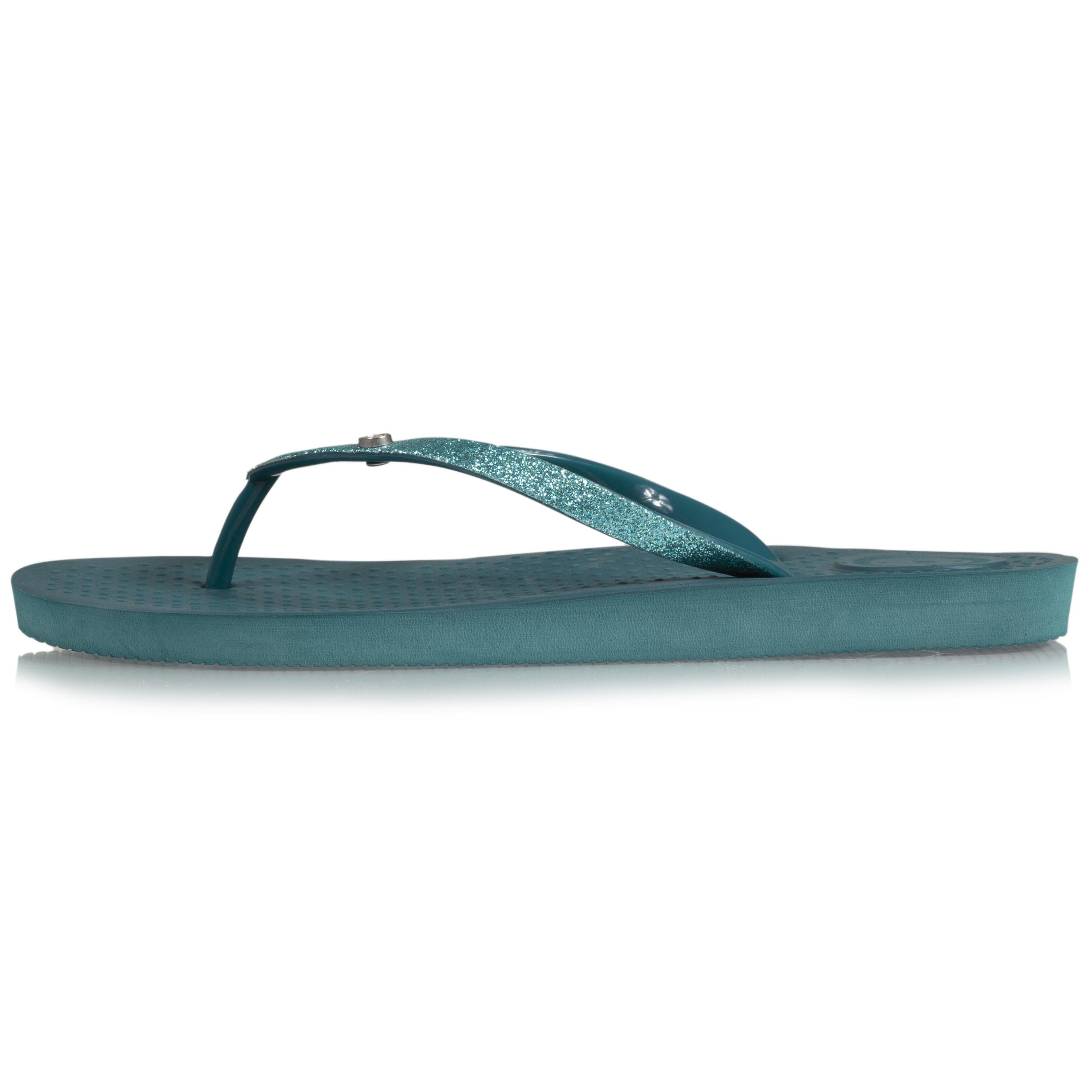 isotoner-tongs-femme-unie-vert-canard-everywear-paillet-e image 3