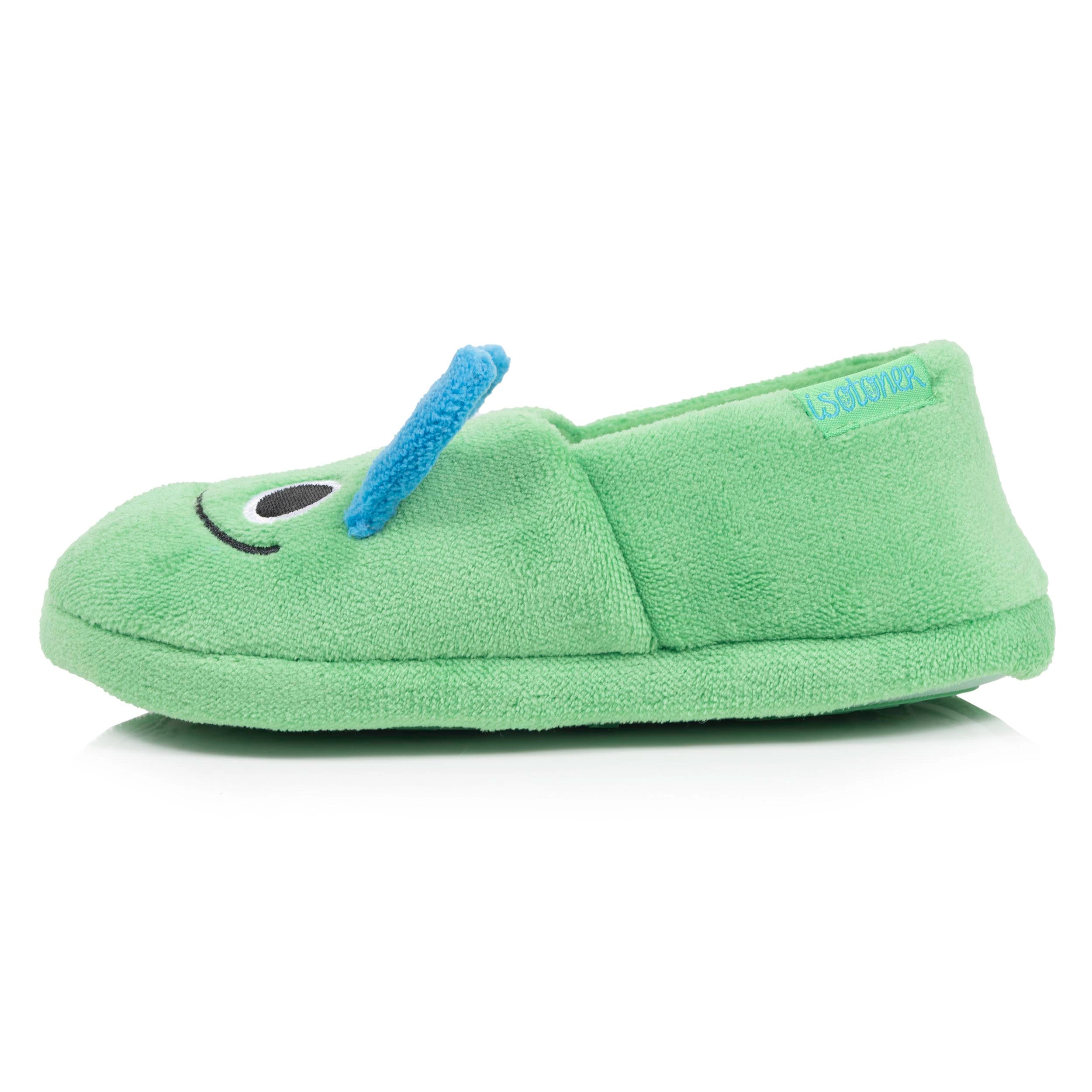 isotoner-chaussons-slippers-enfant-micro-ponge-vert-monstre-gar-on image 3