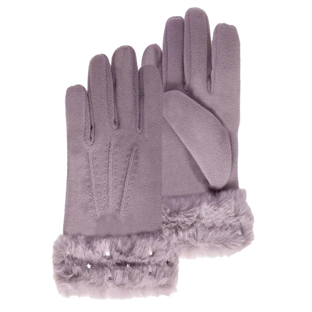 isotoner-gants-enfant-6-8-ans-polaire-toiles-gris image 1