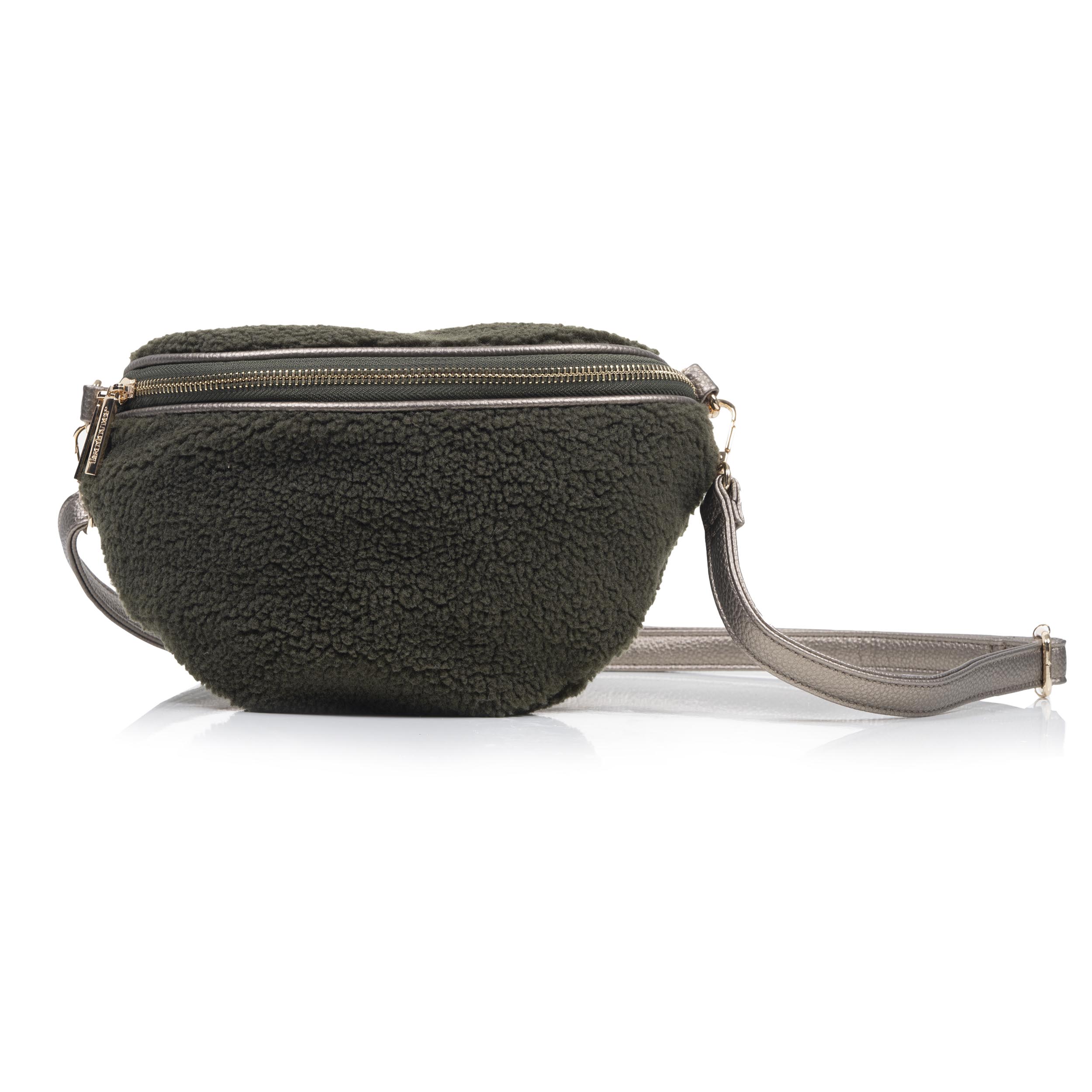 isotoner-sac-banane-sherpa-femme-kaki image 1