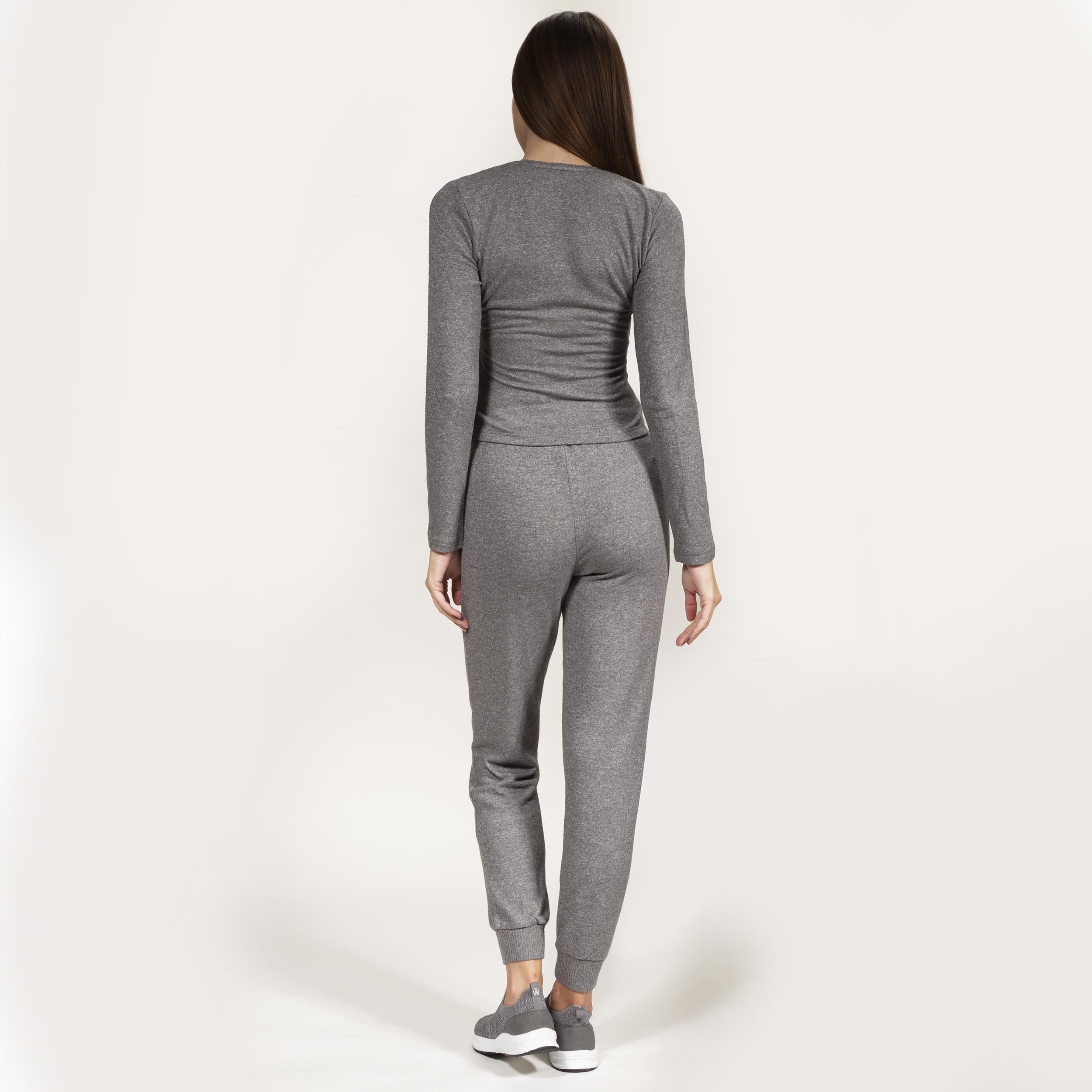 isotoner-pantalon-jogger-femme-gris-chin image 4