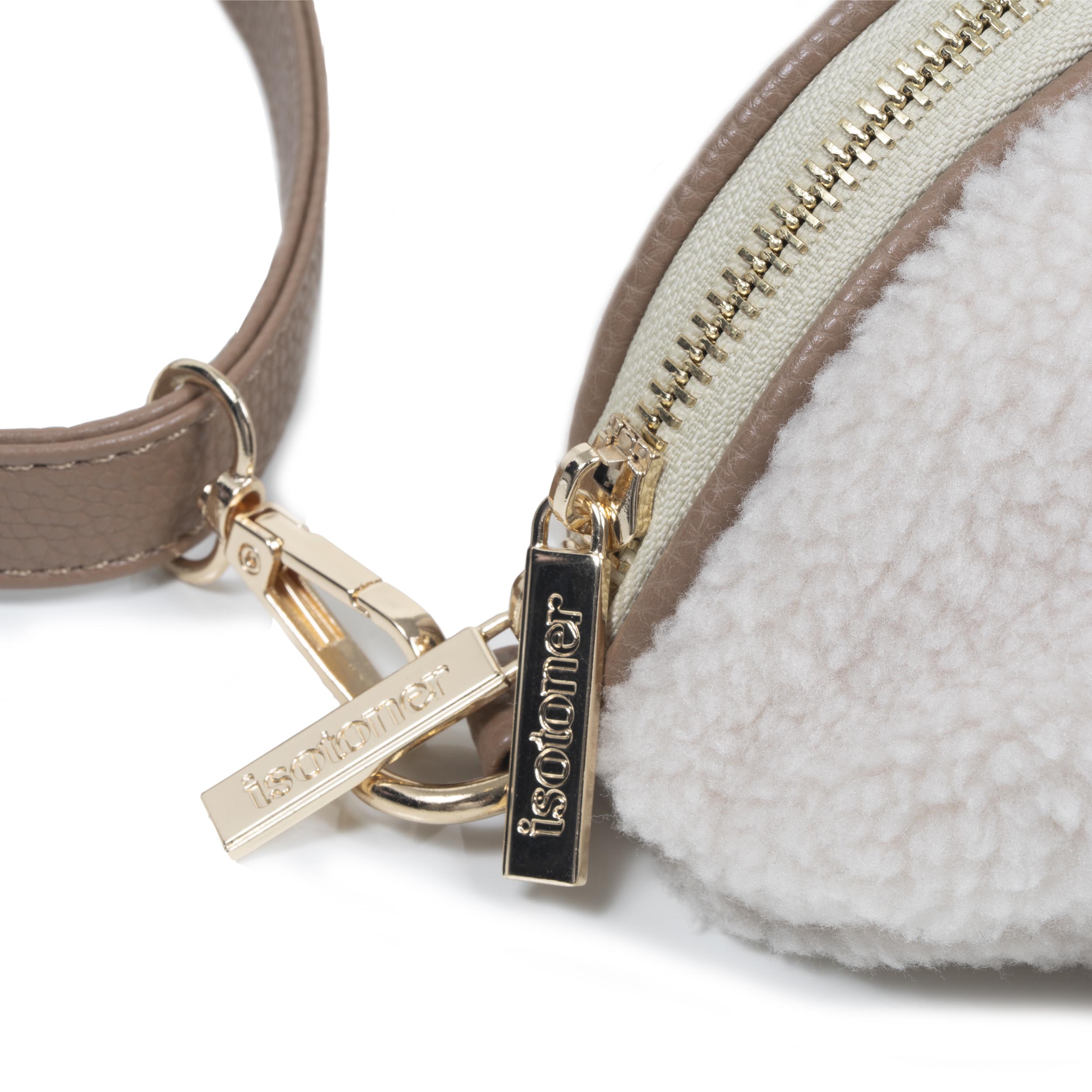 isotoner-sac-banane-sherpa-beige-femme image 2