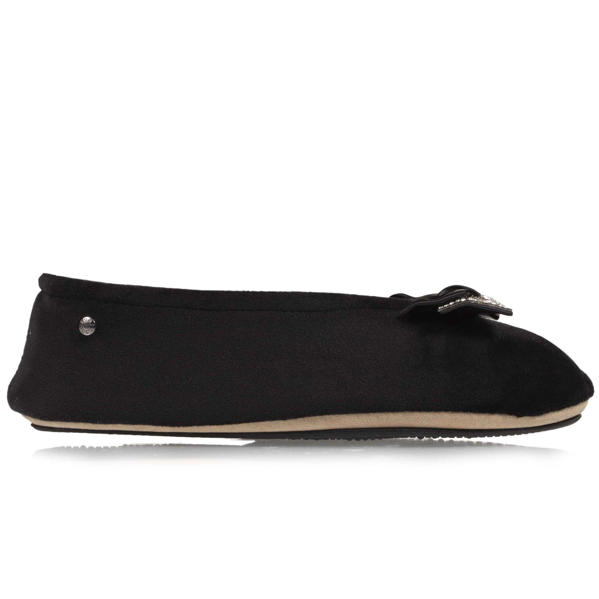 isotoner-chaussons-ballerines-femme-n-ud-bijou-noir image 8