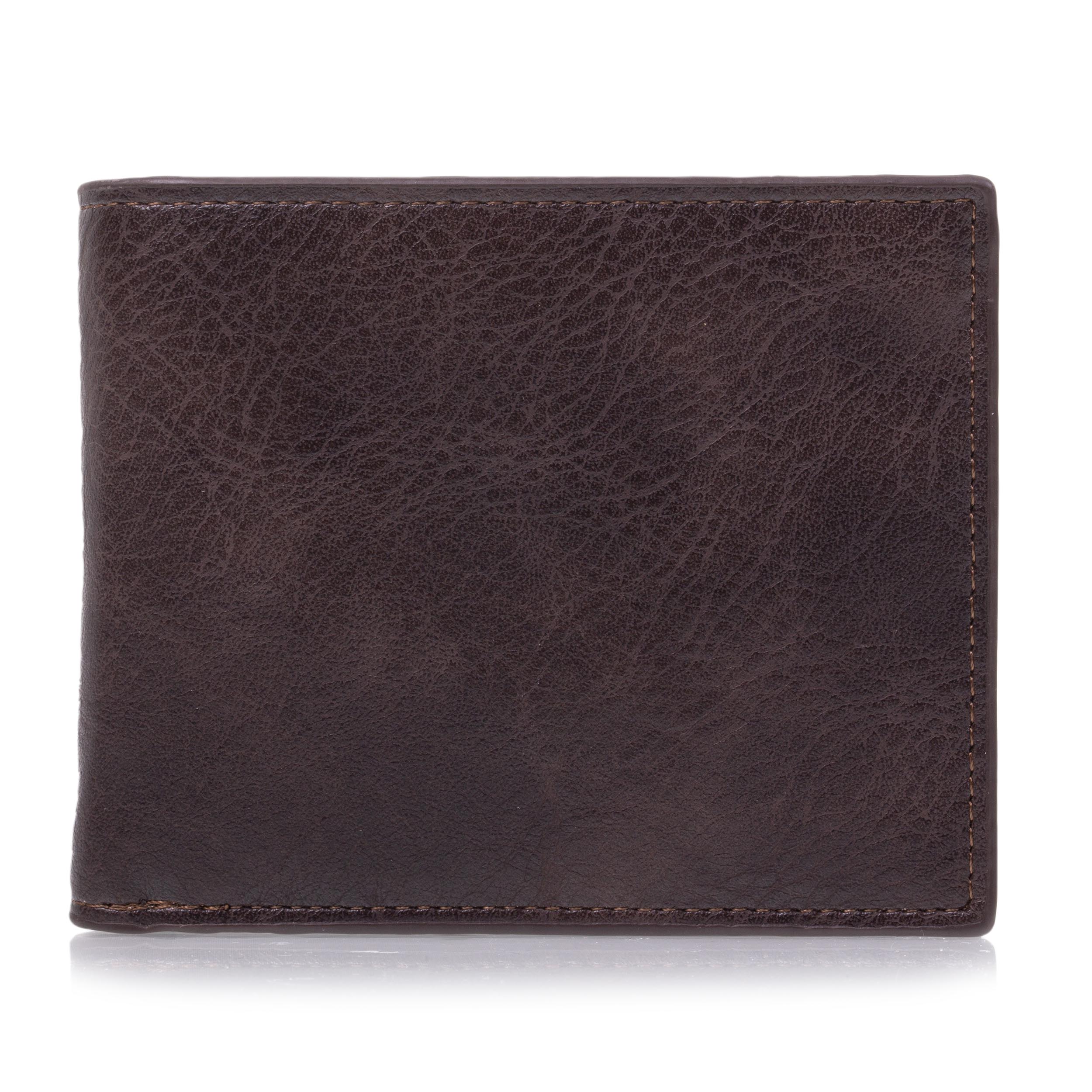 isotoner-portefeuille-homme-pression-marron-vintage-rfid image 1