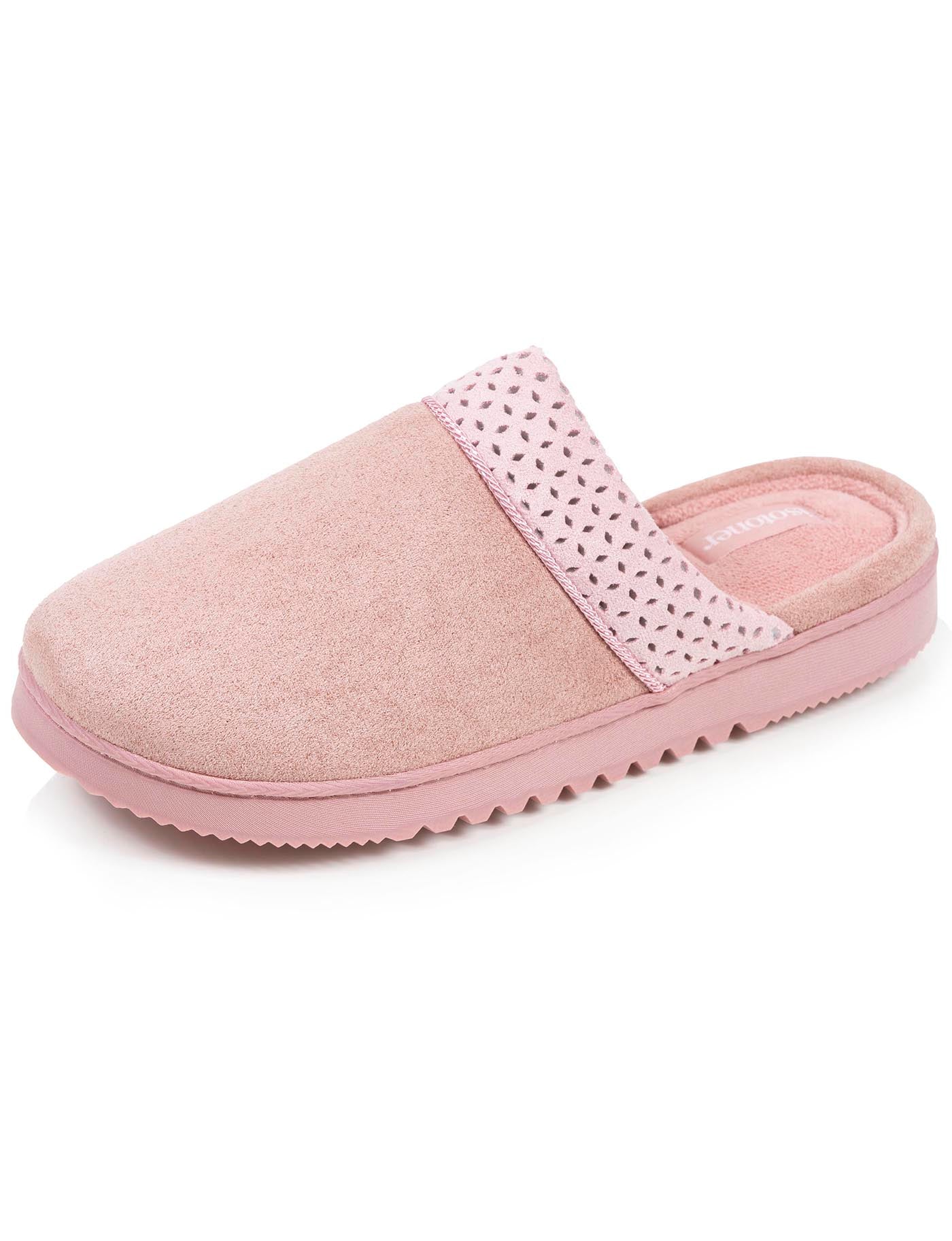 isotoner-mules-crant-es-femme-rose-chaussons-confort image 6