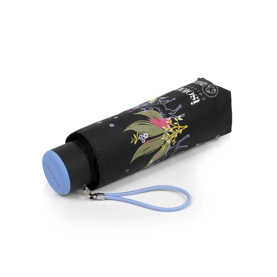isotoner-parapluie-mini-ultra-slim-frise-cerf-recycl image 1