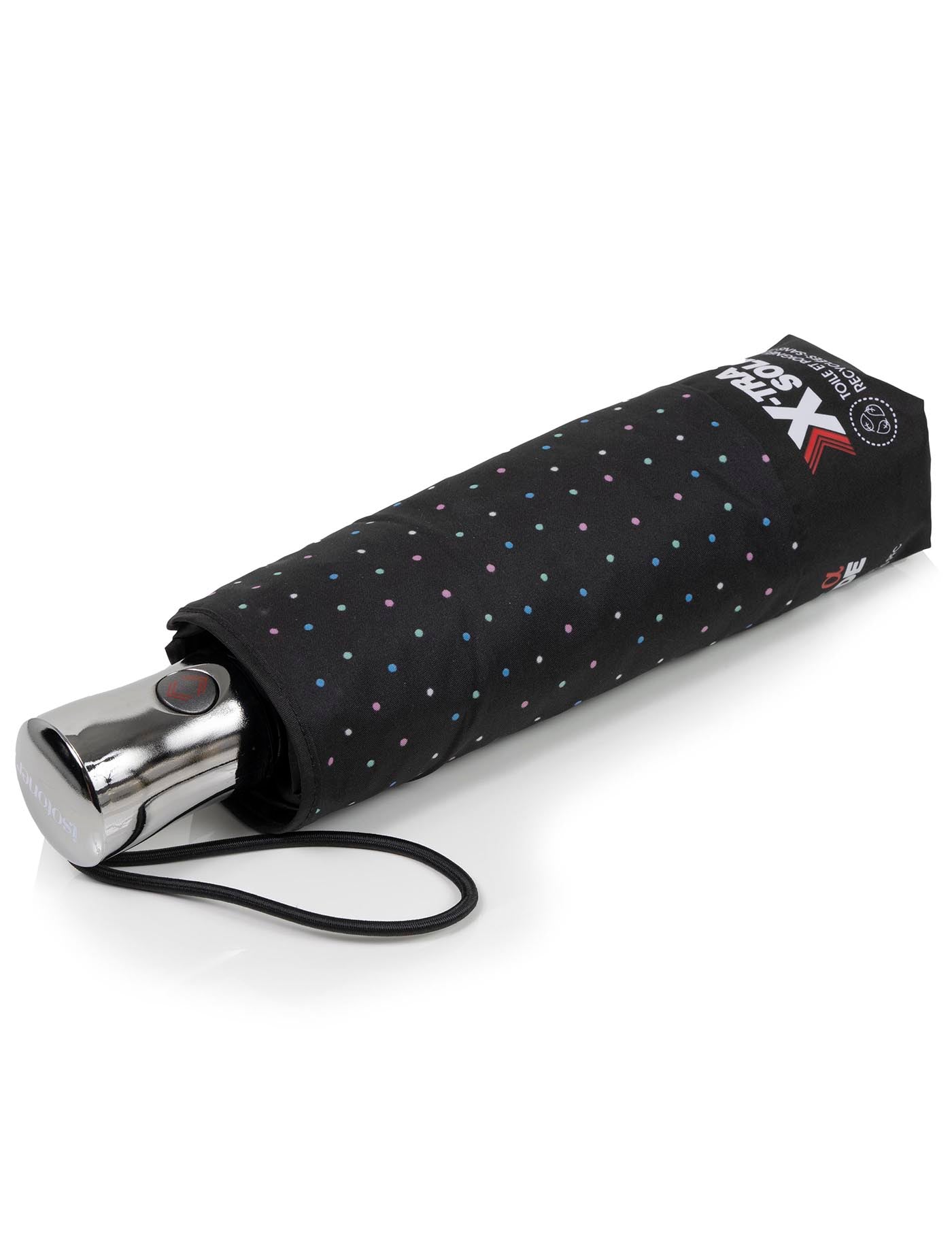 isotoner-parapluie-x-tra-solide-28-cm-mini-pois-noir image 6