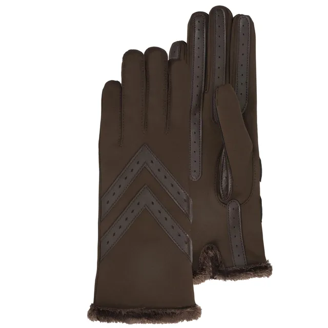 isotoner-gants-femme-tactile-marron image 1