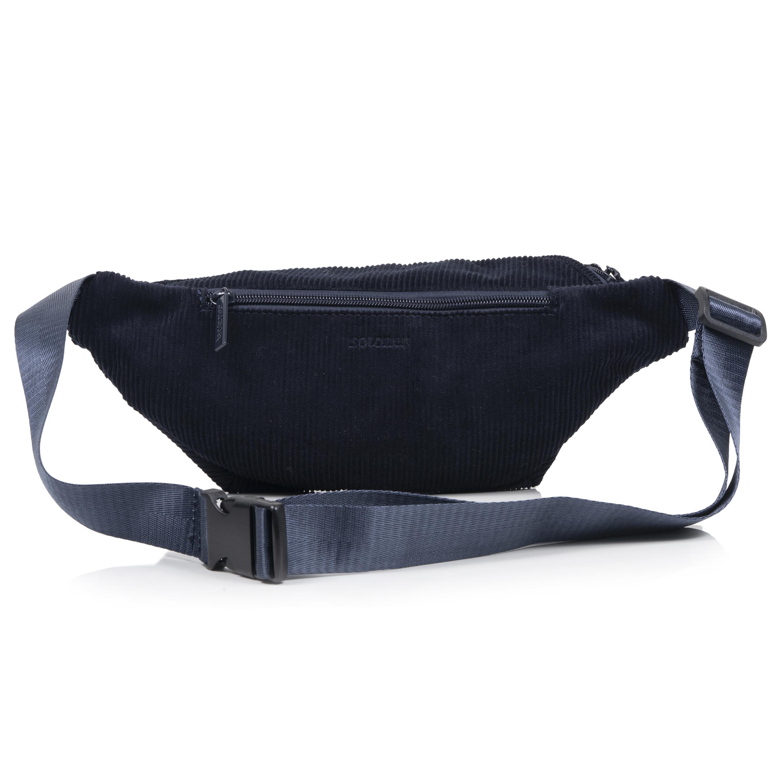 isotoner-sac-banane-mixte-velours-c-tel-marine-31x13x8-cm image 4