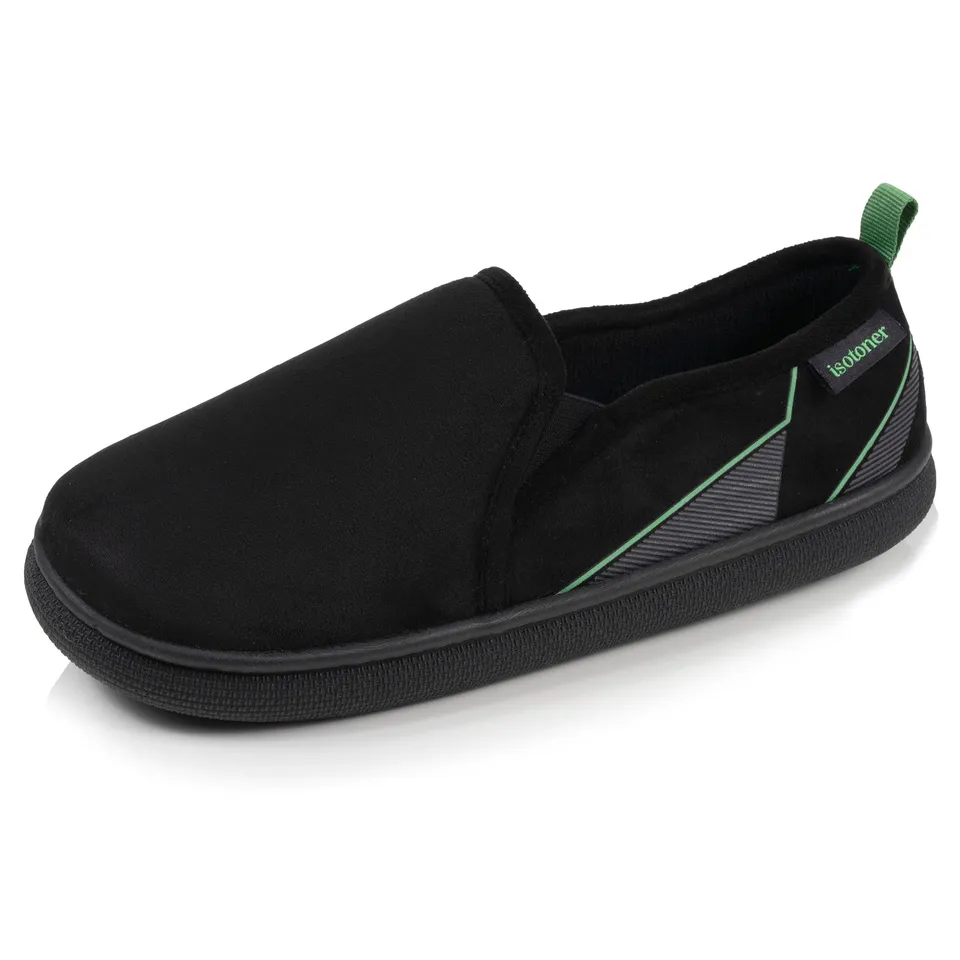 isotoner-bloup-chaussons-slippers-homme-noir image 1