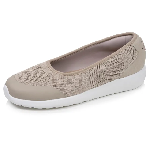 isotoner-ballerines-femme-slip-on-beige-chin-m-moire-de-forme image 1