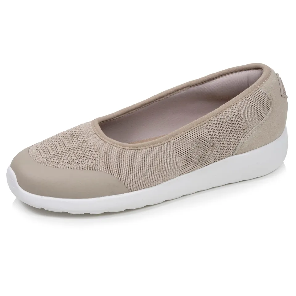 isotoner-ballerines-femme-slip-on-beige-chin-m-moire-de-forme image 1