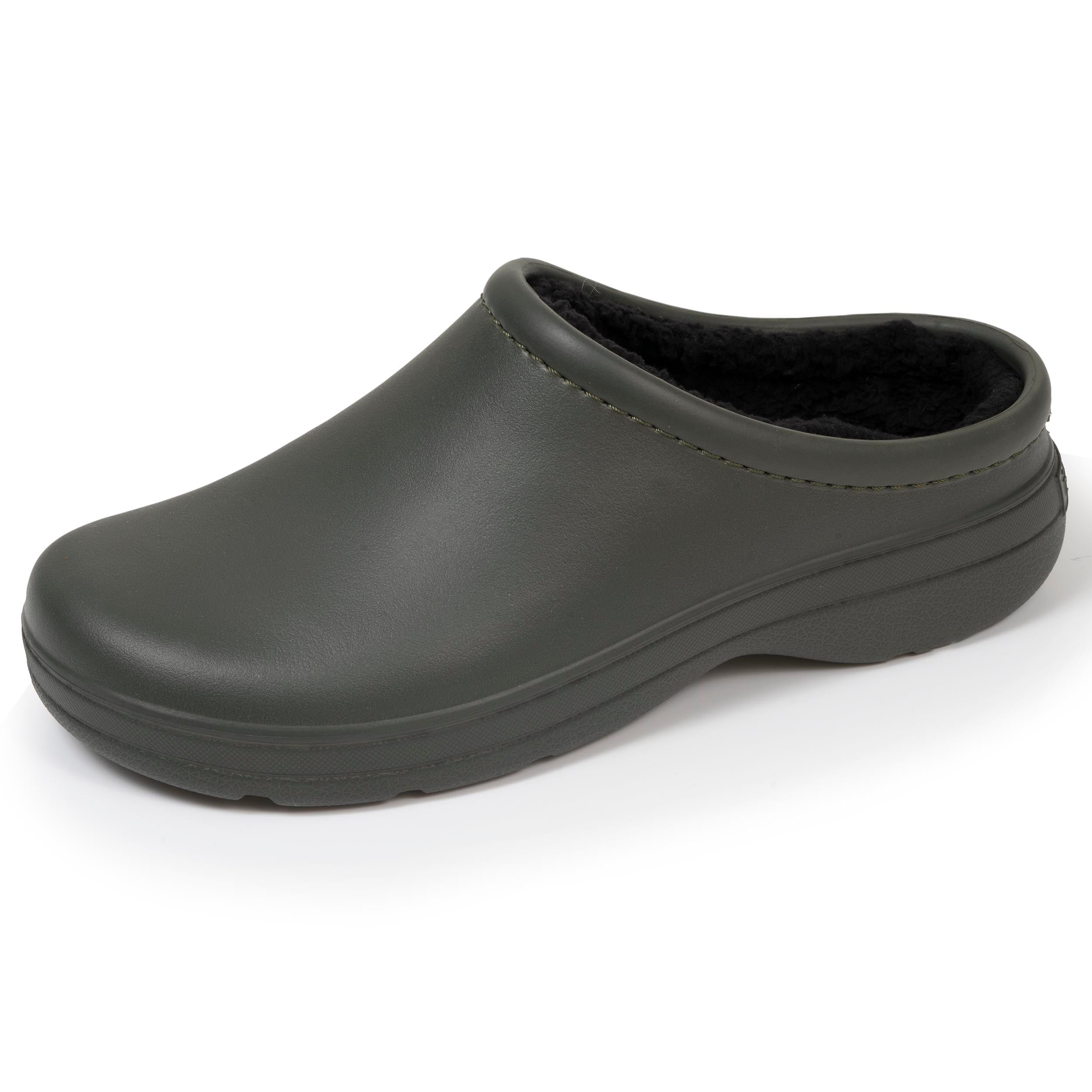 isotoner-sabots-de-jardin-homme-fourr-s-kaki image 1
