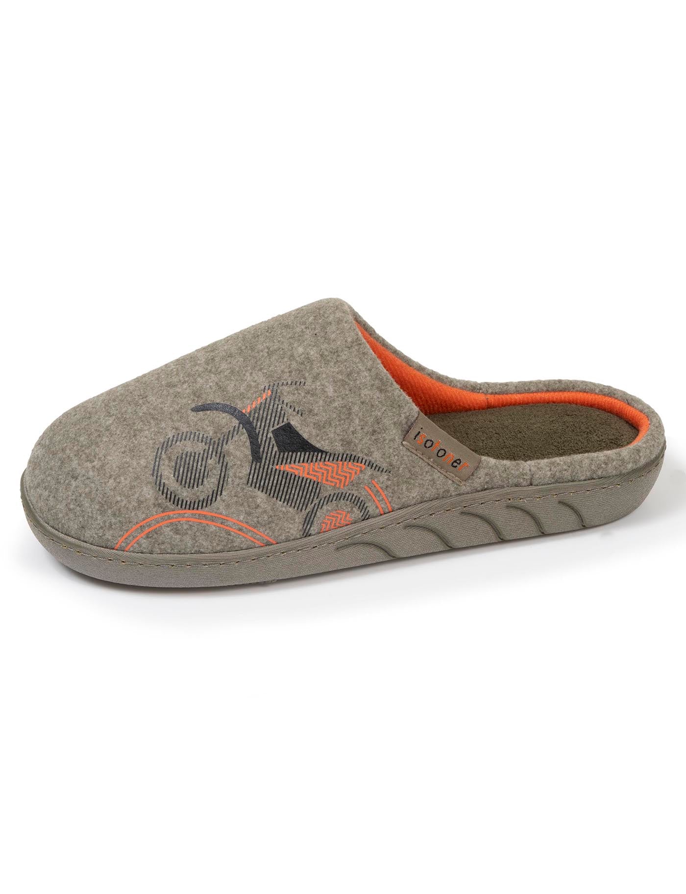 isotoner-chaussons-mules-junior-moto-kaki-chin-gar-on image 6