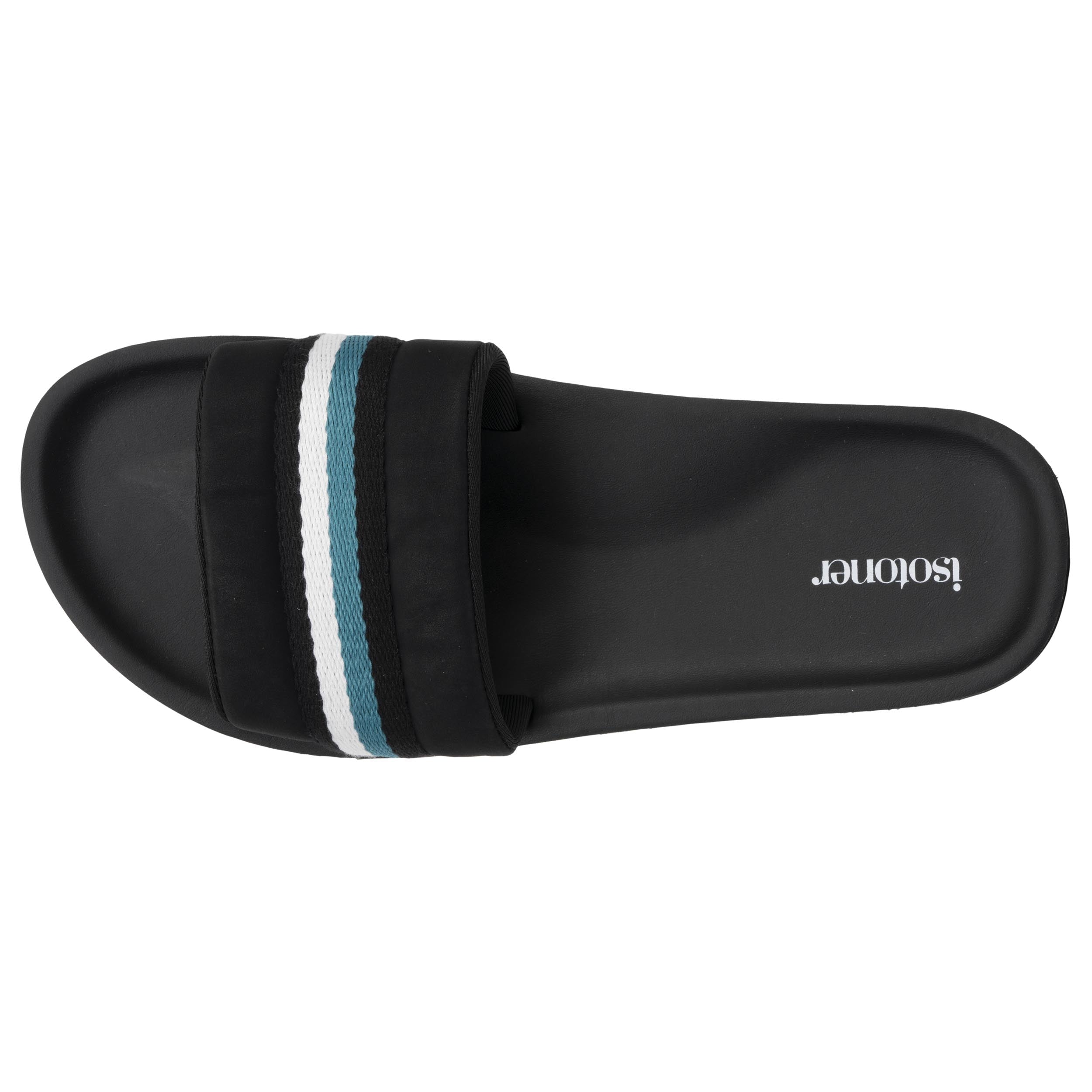 isotoner-mules-claquettes-homme-moul-e-noir-bleu image 2
