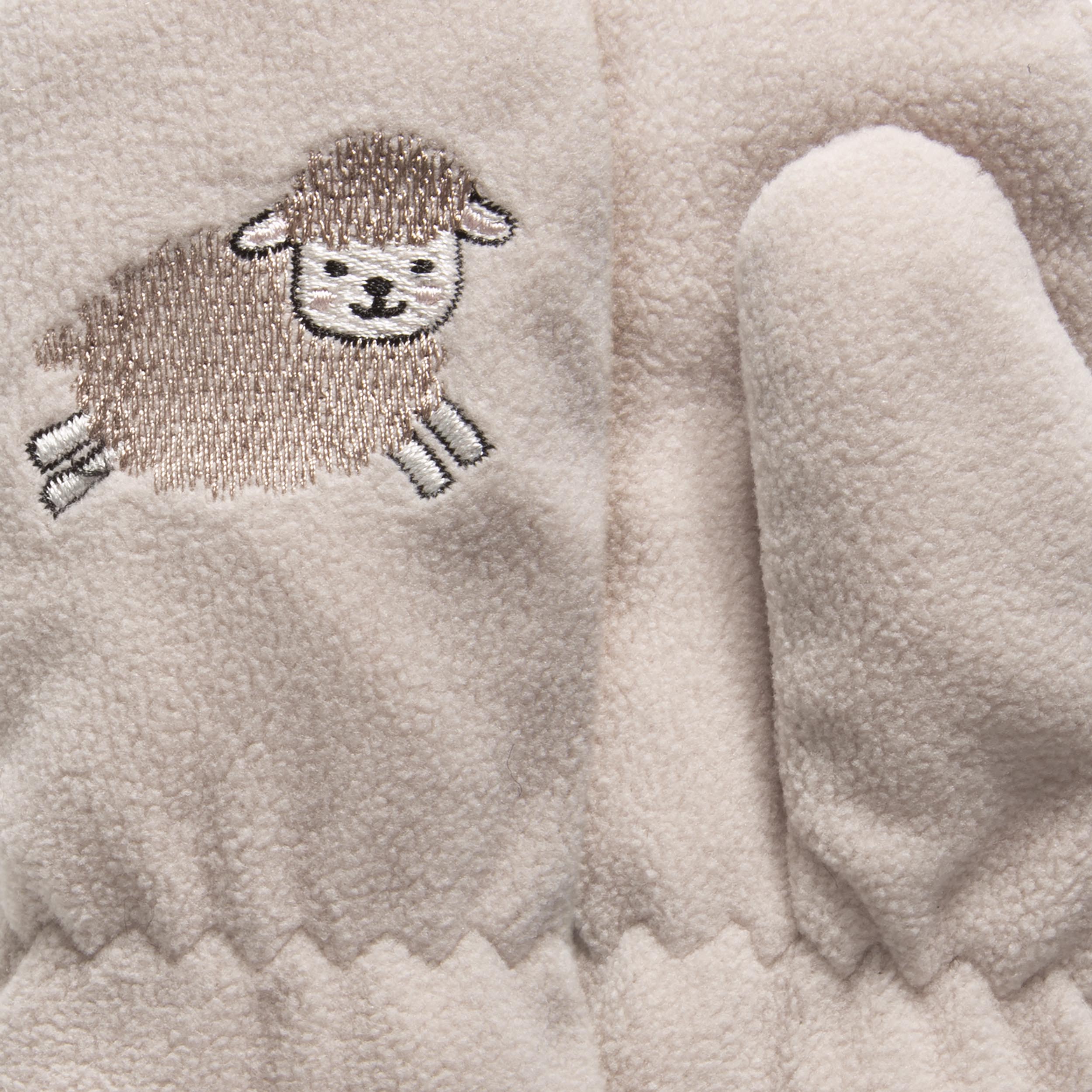 isotoner-moufles-enfant-2-4-ans-polaire-mouton-beige image 3