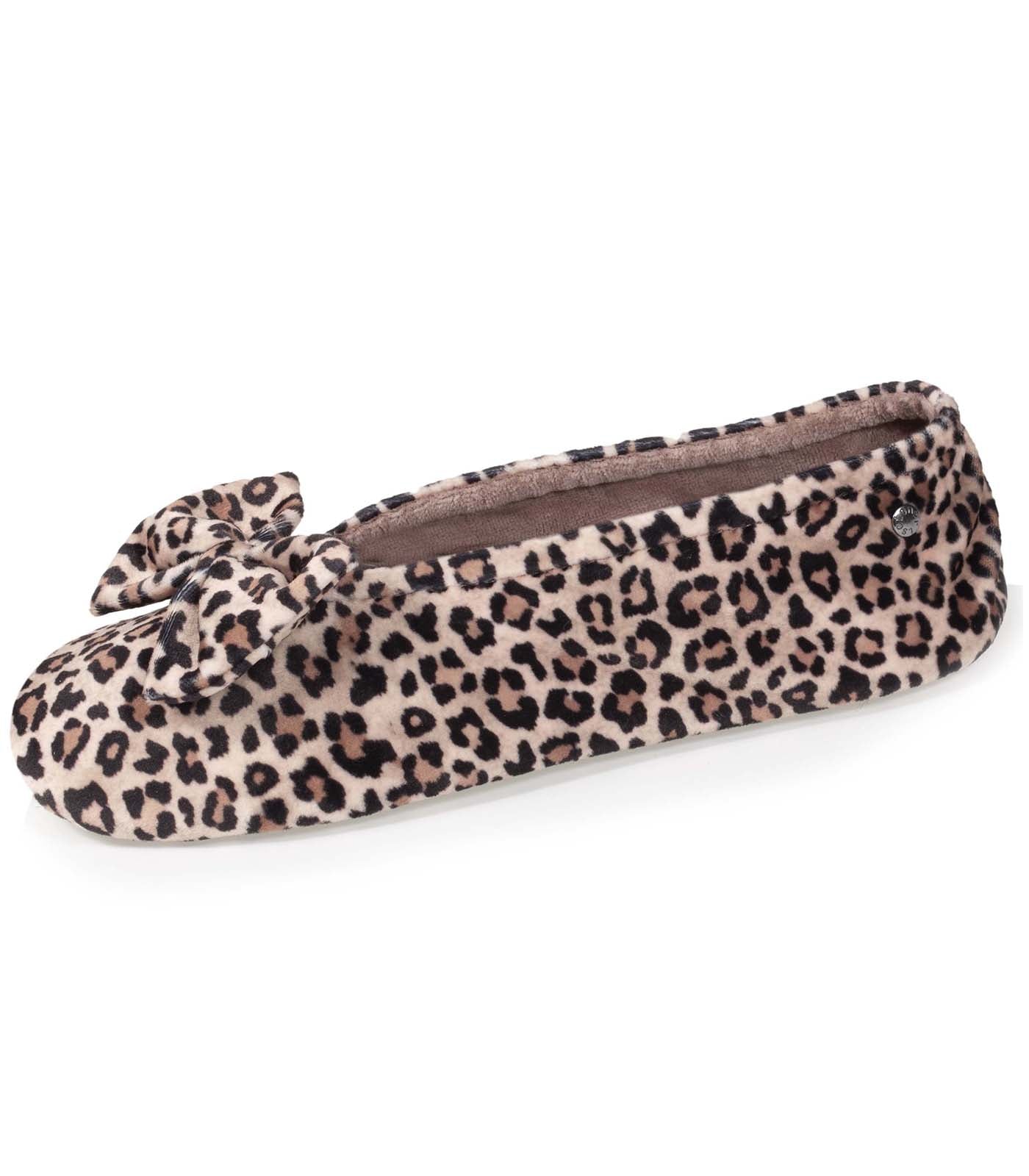 isotoner-chaussons-ballerines-femme-grand-n-ud-panth-re image 6
