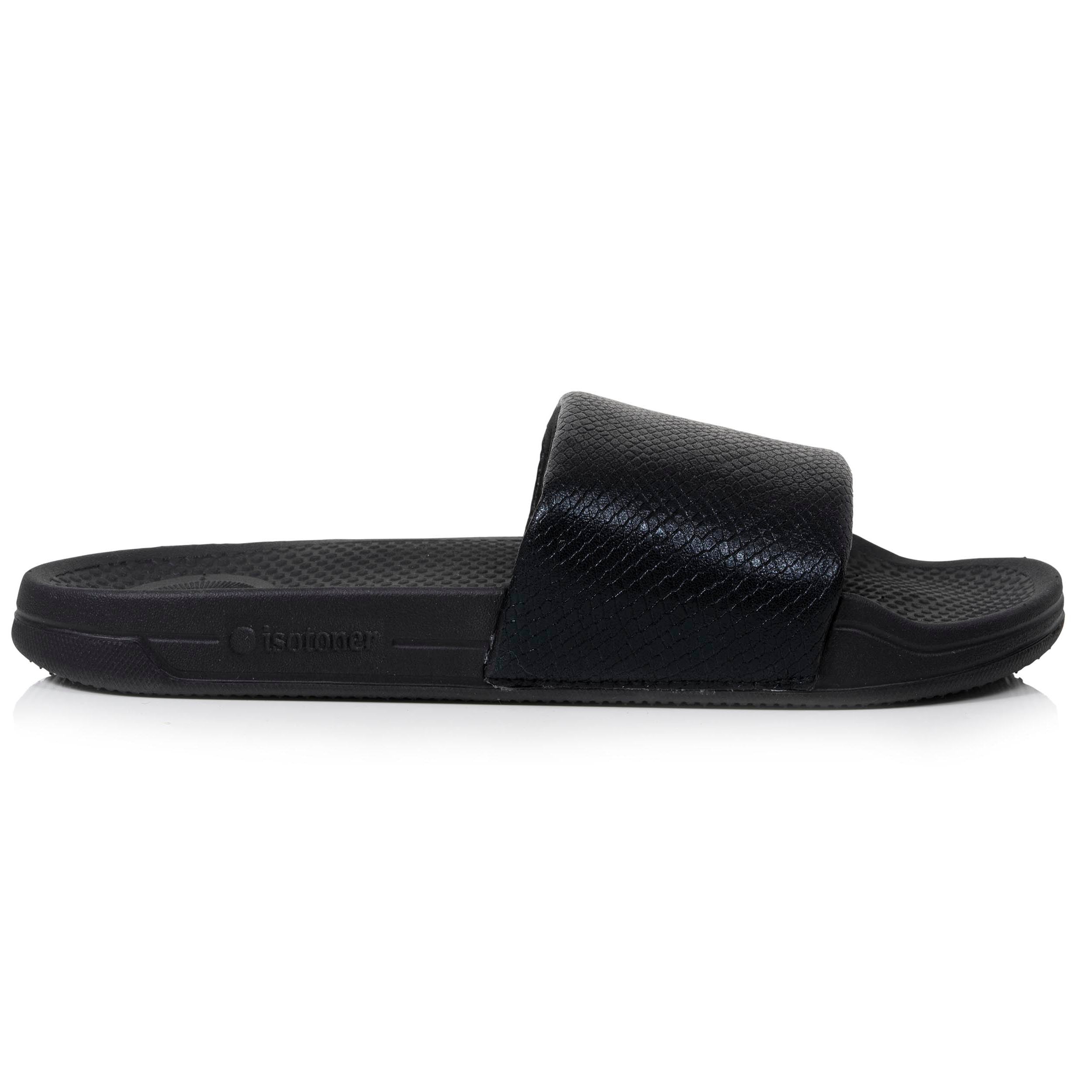 isotoner-mules-claquettes-femme-everywear-noir-serpent image 8