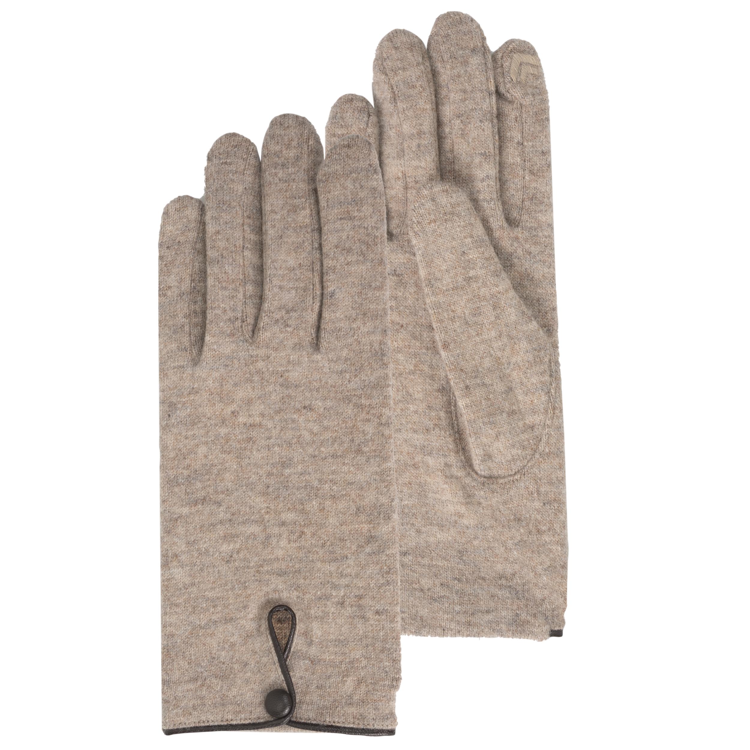 isotoner-gants-femme-tactiles-laine-beige-taille-unique image 1