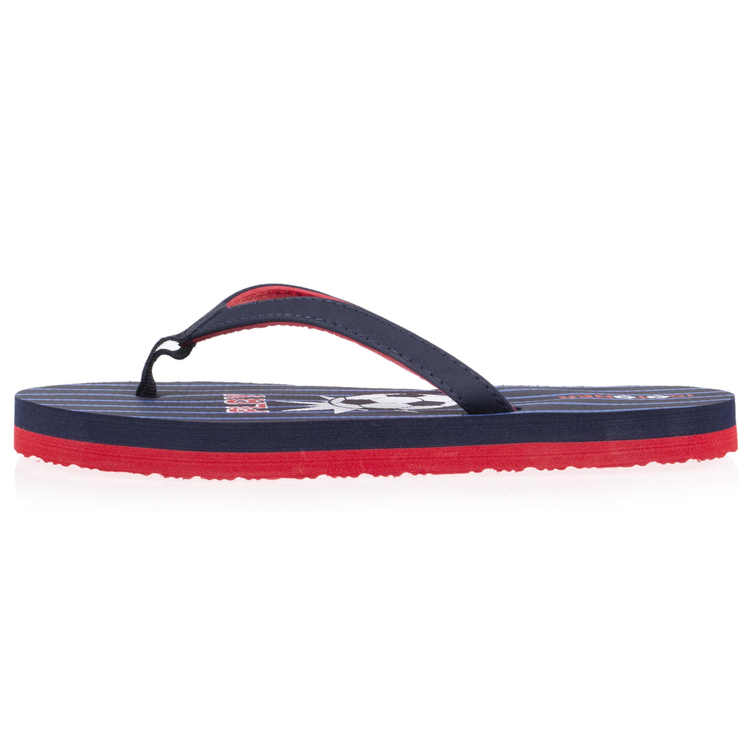 isotoner-tongs-enfant-football-marine-semelle-moelleuse image 3