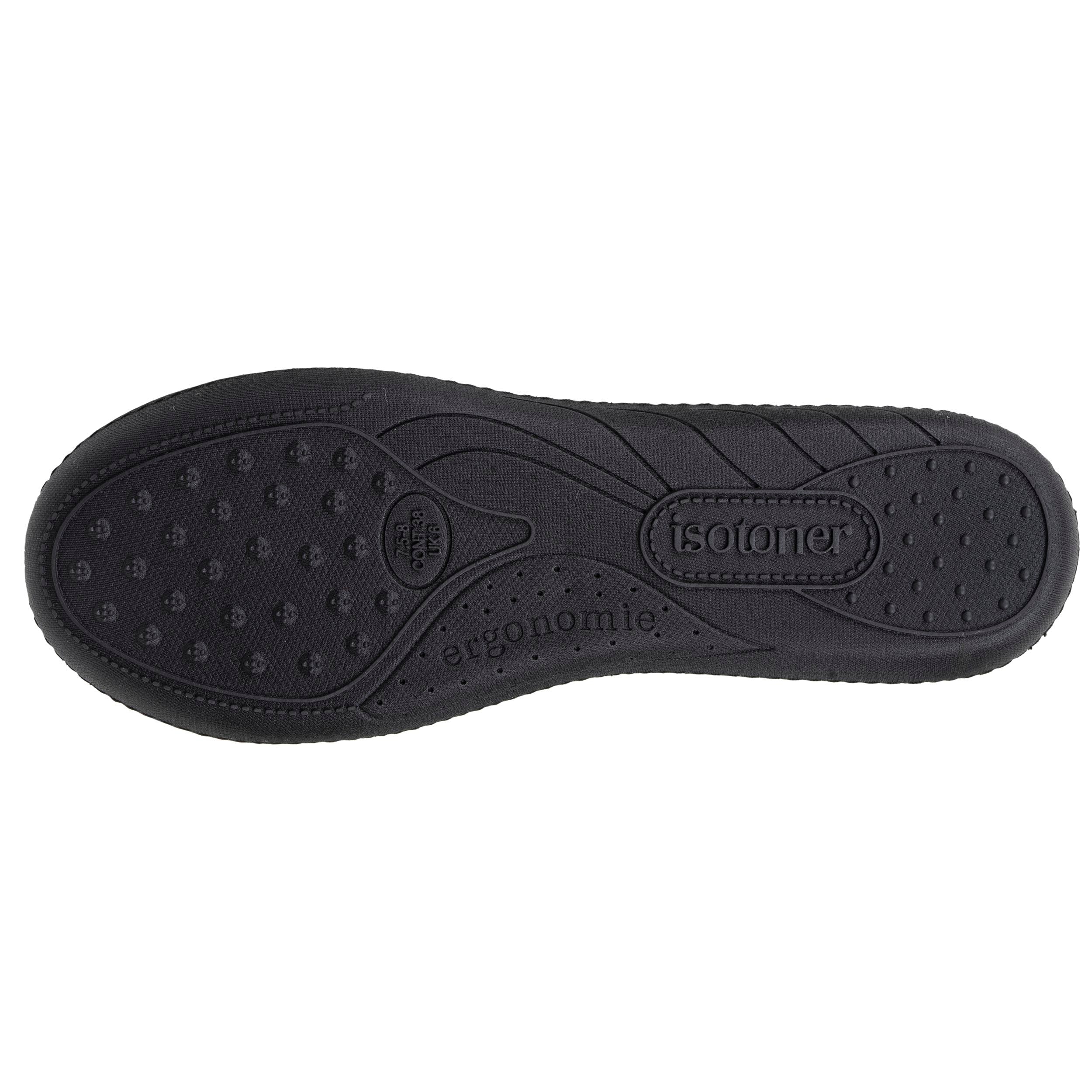 isotoner-chaussons-ballerines-femme-ergonomiques-noir image 4