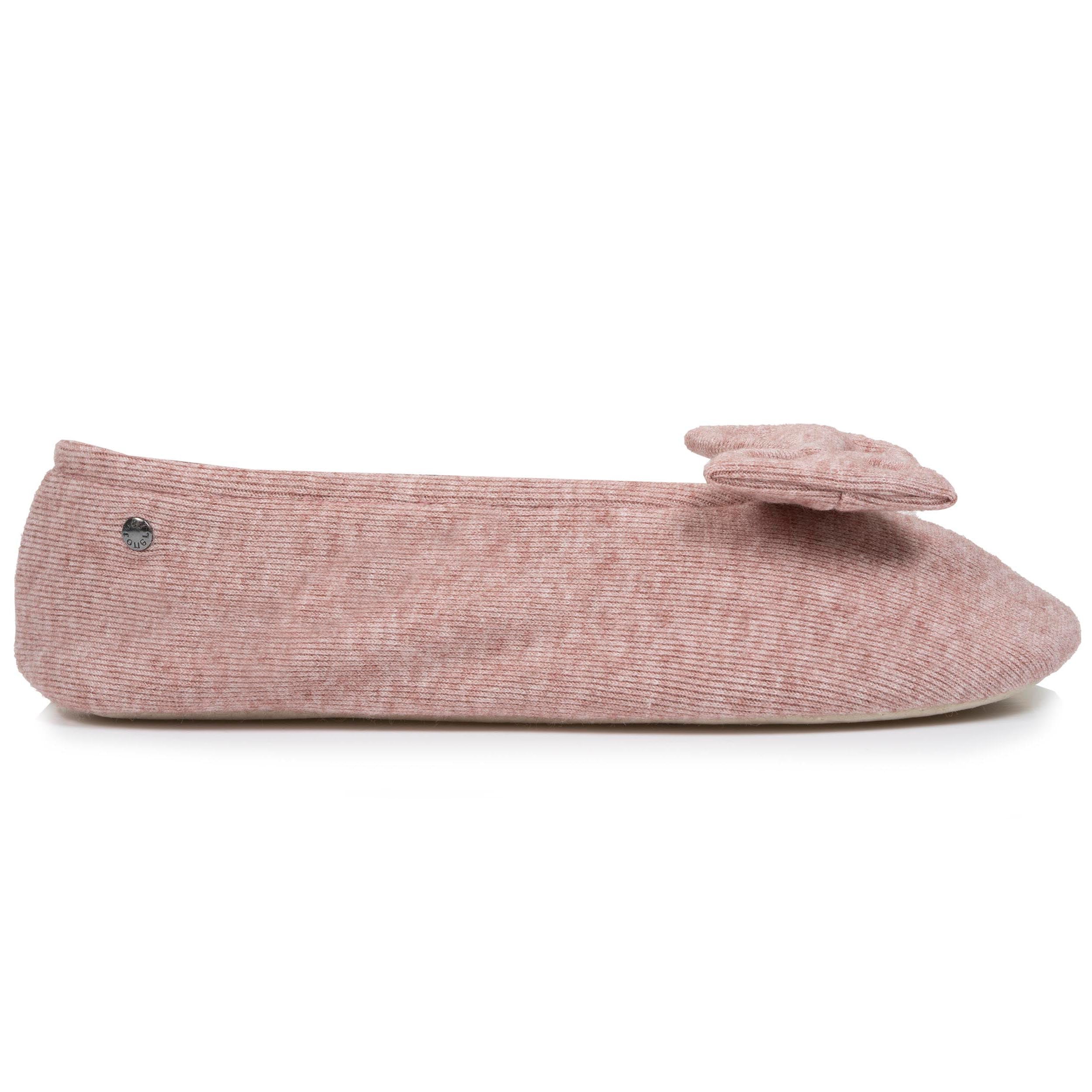 isotoner-chaussons-ballerines-femme-rose-chin-maille image 8