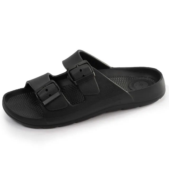 isotoner-mules-claquettes-femme-ajustable-noir-everywear image 1