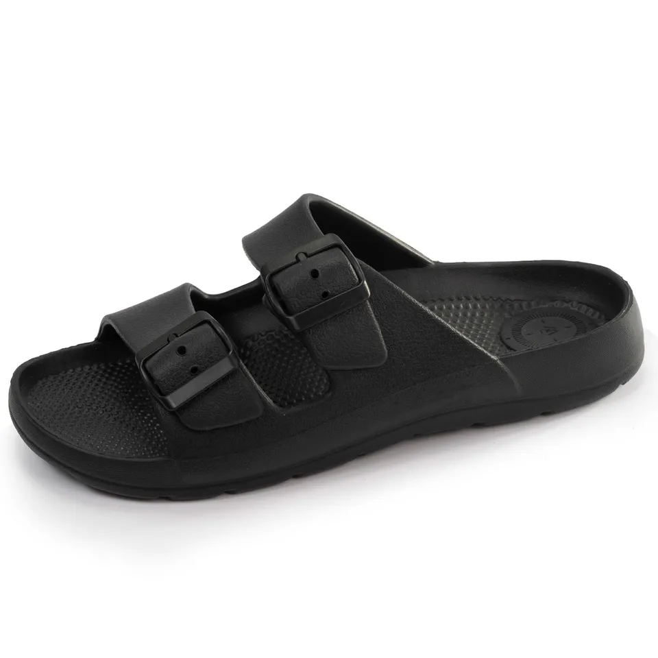 isotoner-mules-claquettes-femme-ajustable-noir-everywear image 1