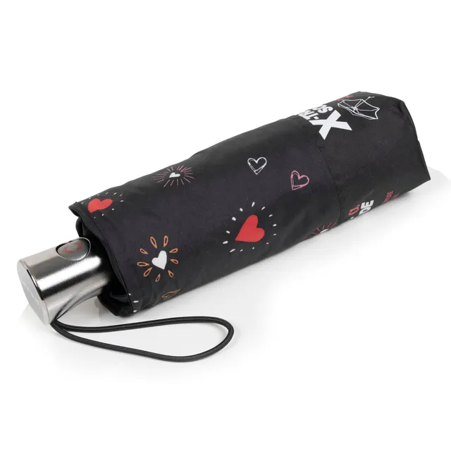 isotoner-parapluie-x-tra-solide-alpha-c-ur-rouge-23-cm image 1