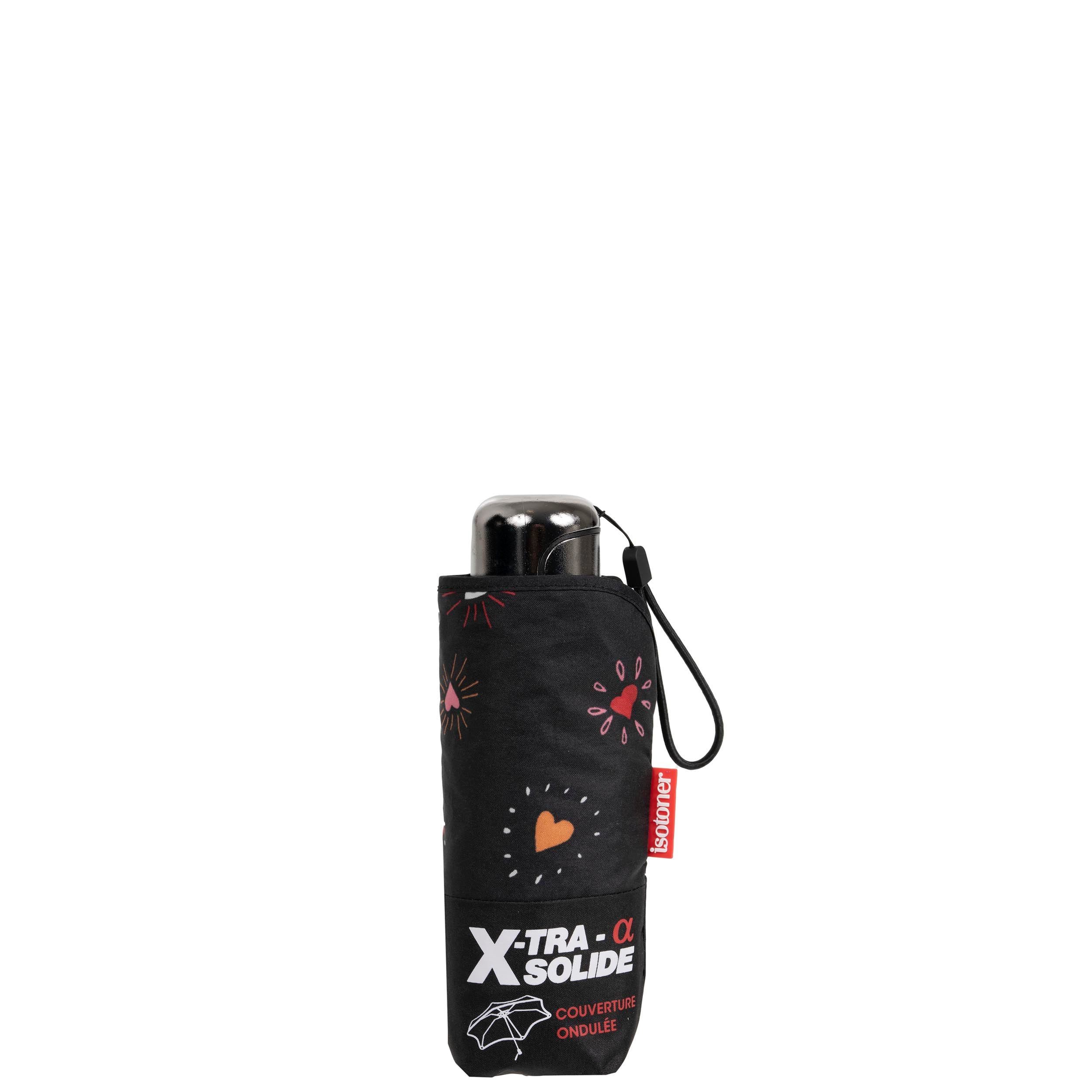 isotoner-parapluie-mini-x-tra-solide-c-ur-rouge-92-cm image 4