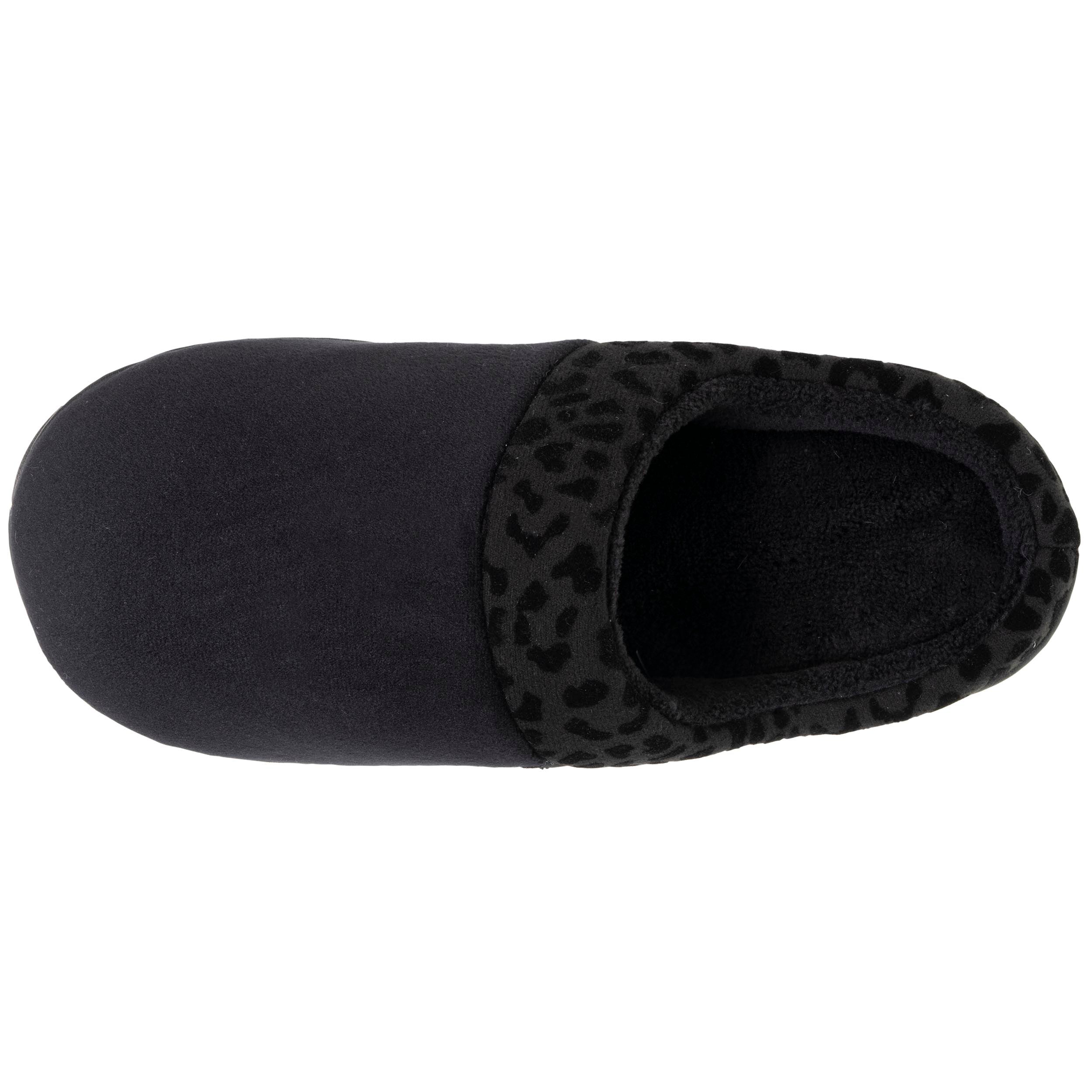 isotoner-chaussons-mules-plateforme-l-opard-noir-femme image 3