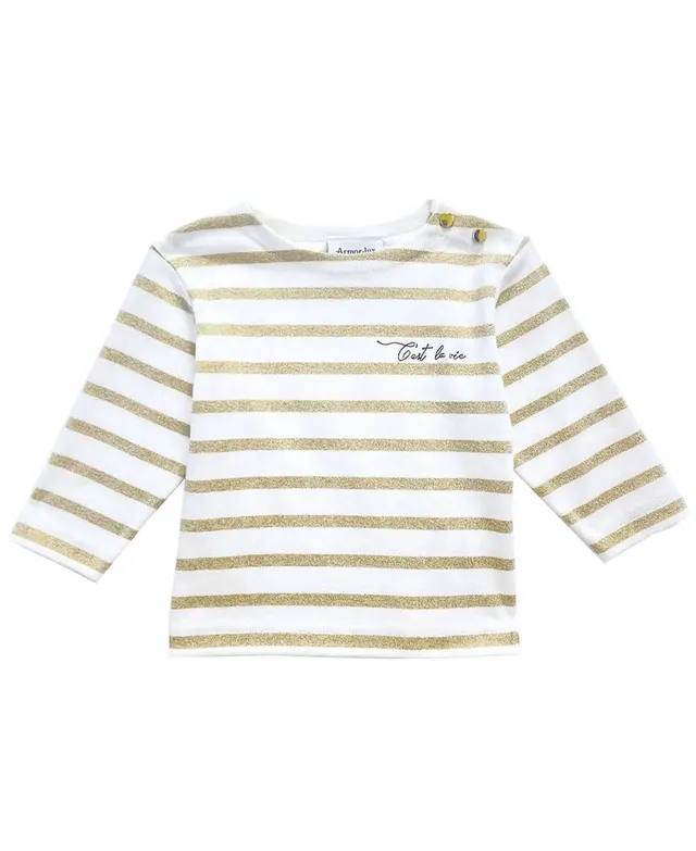 cache-c-ur-morgat-marini-re-b-b-manches-longues-blanc-dor-lurex image 1