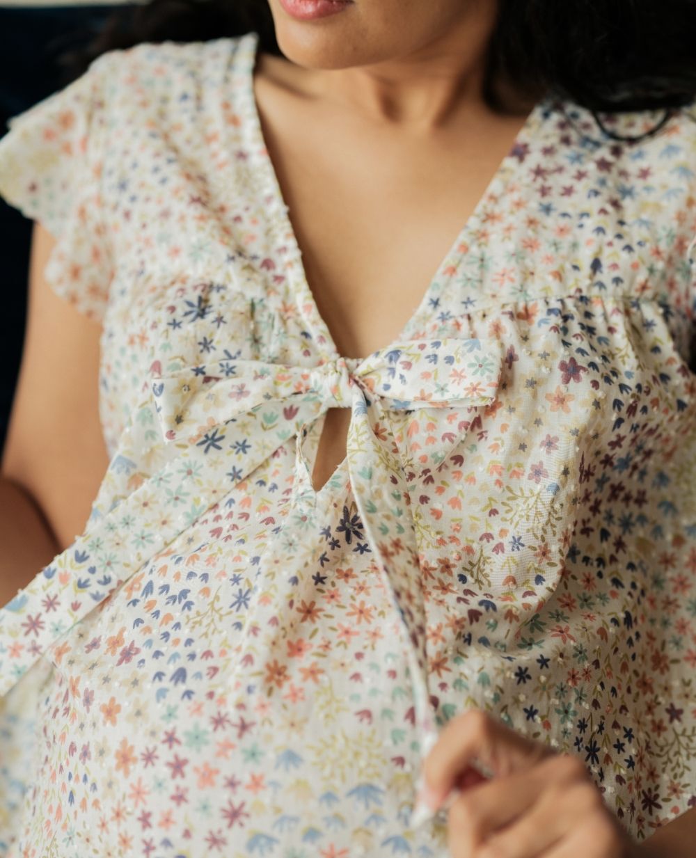 cache-c-ur-chemise-de-nuit-grossesse-et-allaitement-caroline-multicolore image 7
