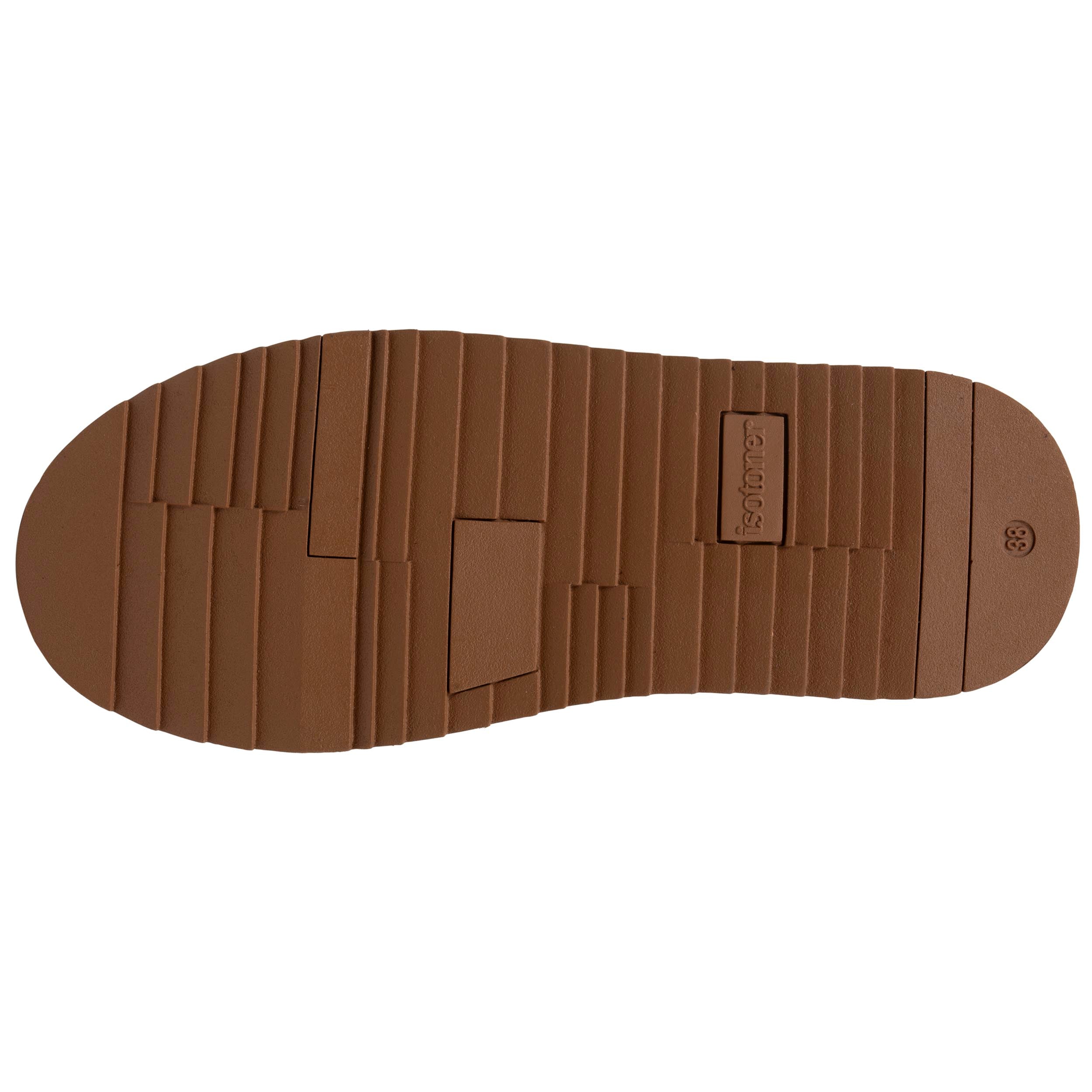 isotoner-bottines-femme-imitation-fourrure-camel-l-opard-plateforme image 4