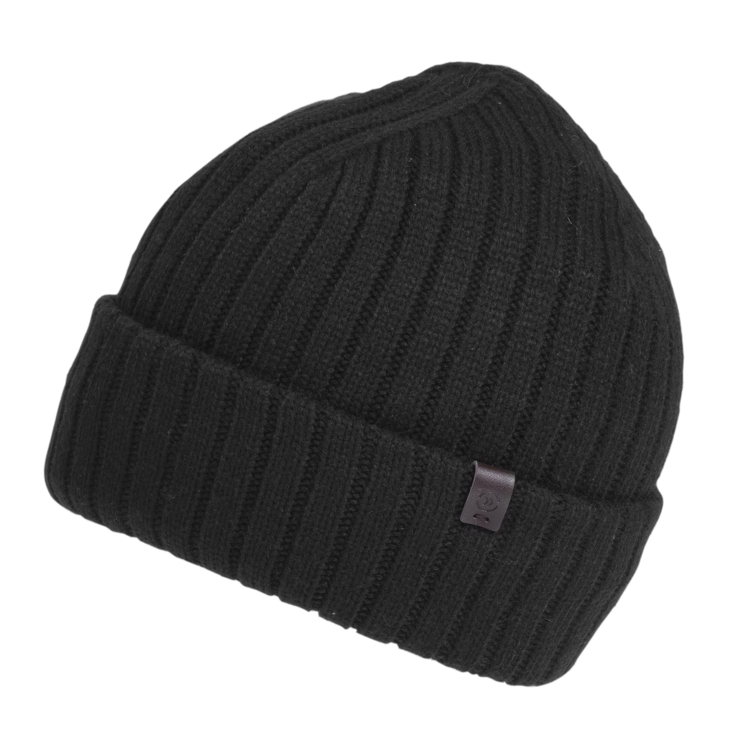 isotoner-bonnet-homme-maille-c-tel-e-noir-doubl-polaire image 1