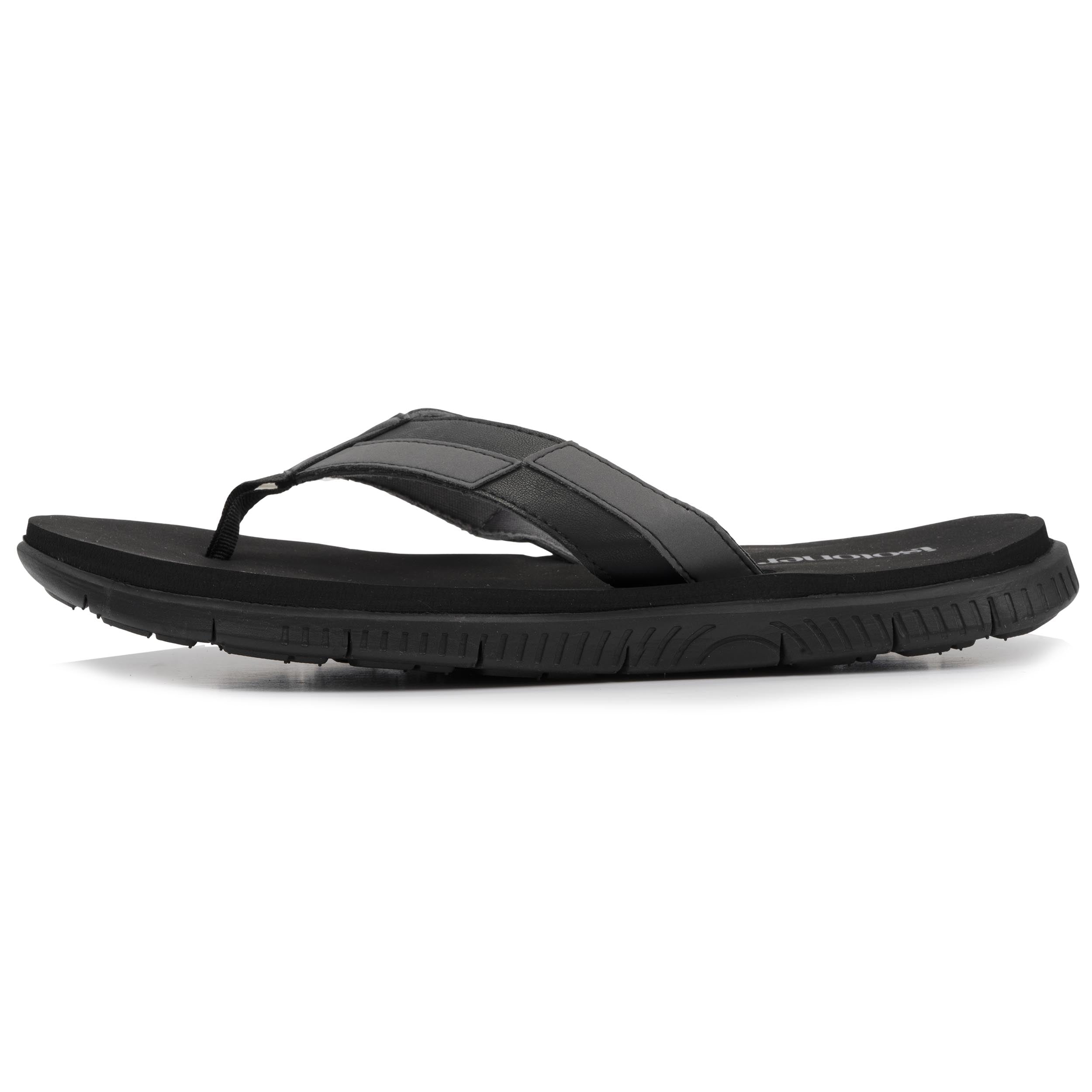 isotoner-tongs-sport-homme-confort-noir-gris image 3