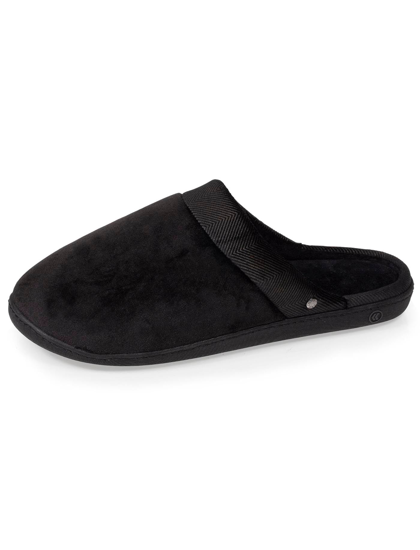 isotoner-chaussons-mules-ergo-homme-noir-micro-velours image 6