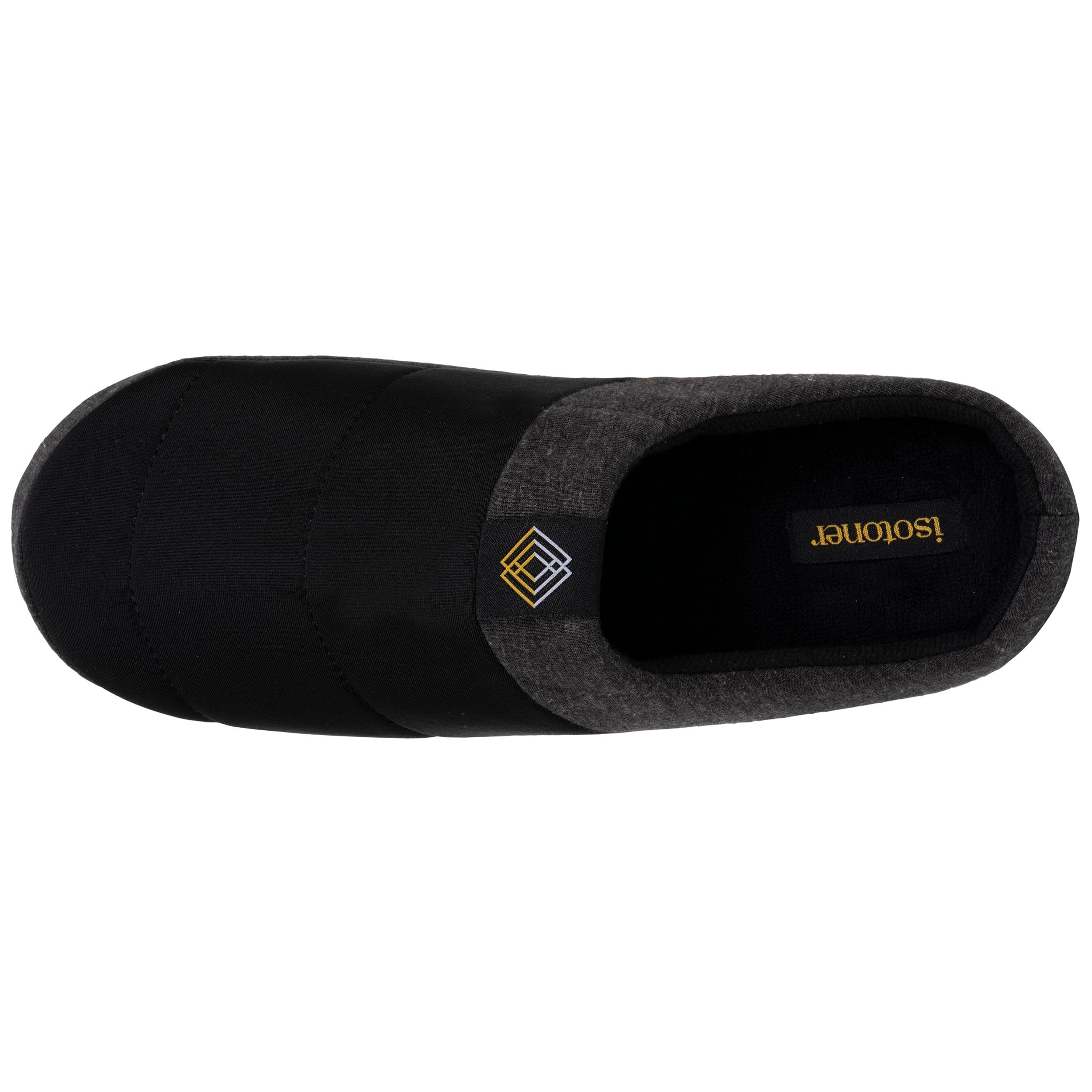 isotoner-chaussons-mules-homme-nylon-noir image 7