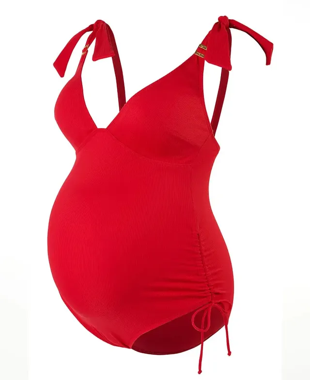 cache-c-ur-maillot-de-bain-de-grossesse-porto-vecchio-rouge-une-pi-ce image 1