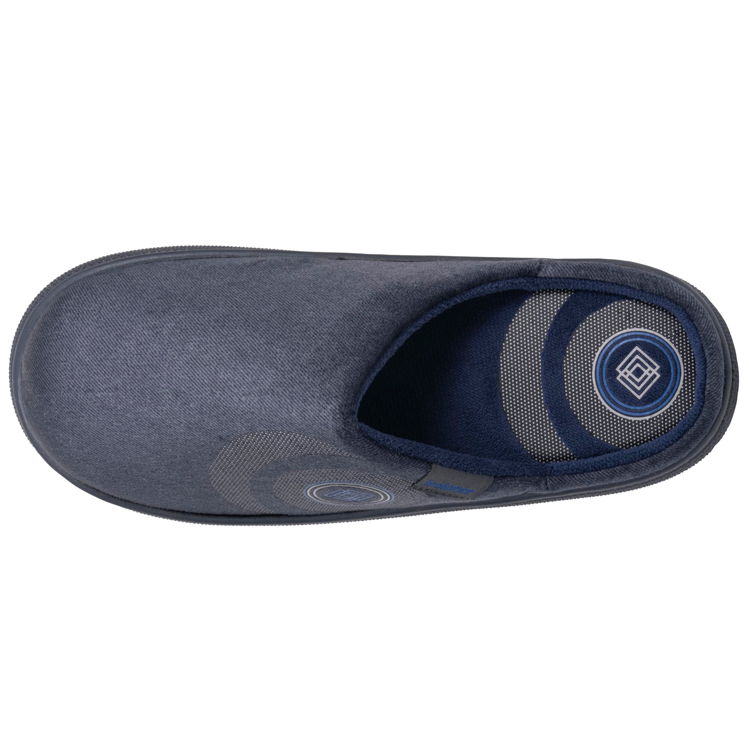 isotoner-chaussons-mules-homme-bloup-marine-chin image 3