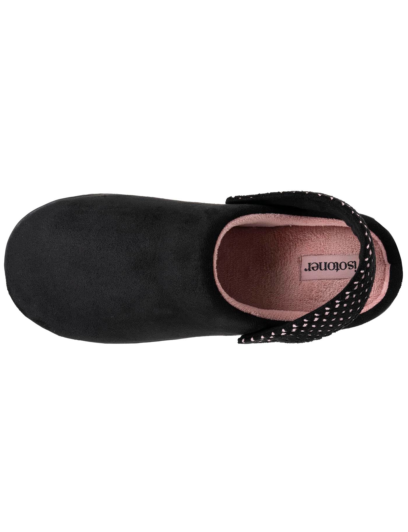 isotoner-chaussons-mules-plateforme-femme-bride-noir image 7