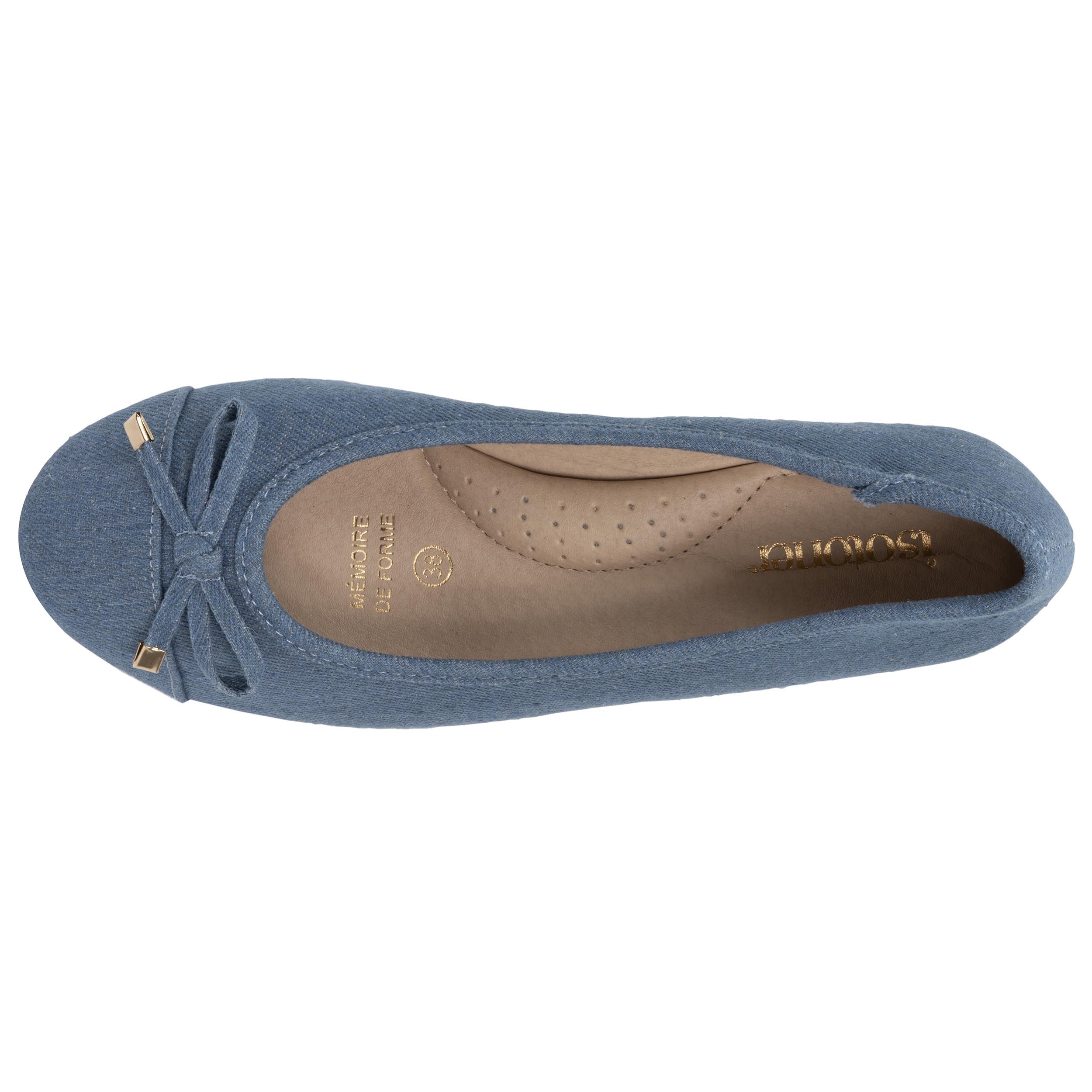 isotoner-ballerines-femme-corde-talon-compens-4cm-bleu image 3