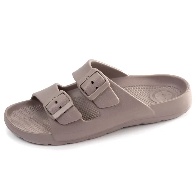 isotoner-mules-claquettes-femme-ajustable-taupe image 1