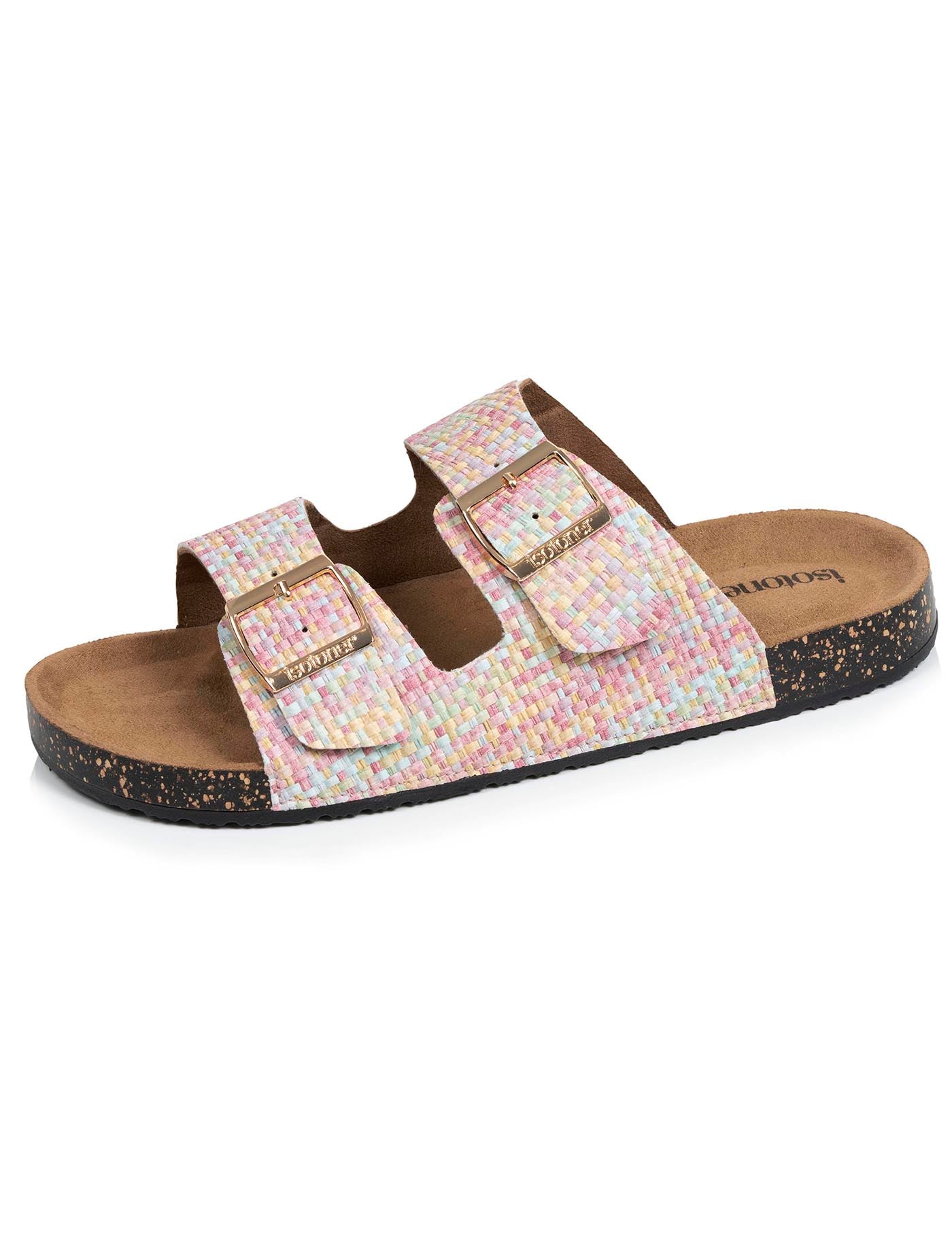 isotoner-mules-sandales-femme-double-bride-multicore image 6