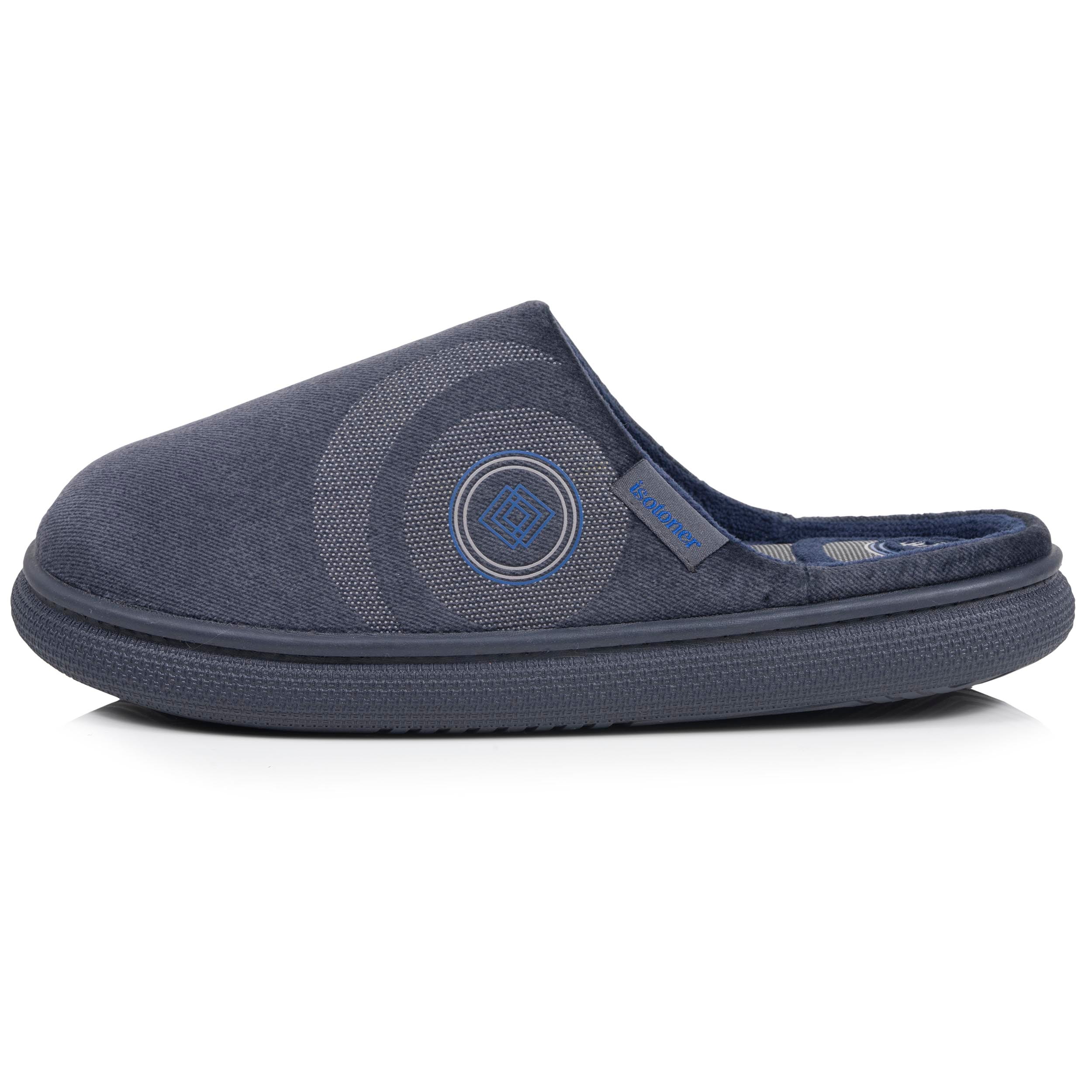 isotoner-chaussons-mules-homme-bloup-marine-chin image 4