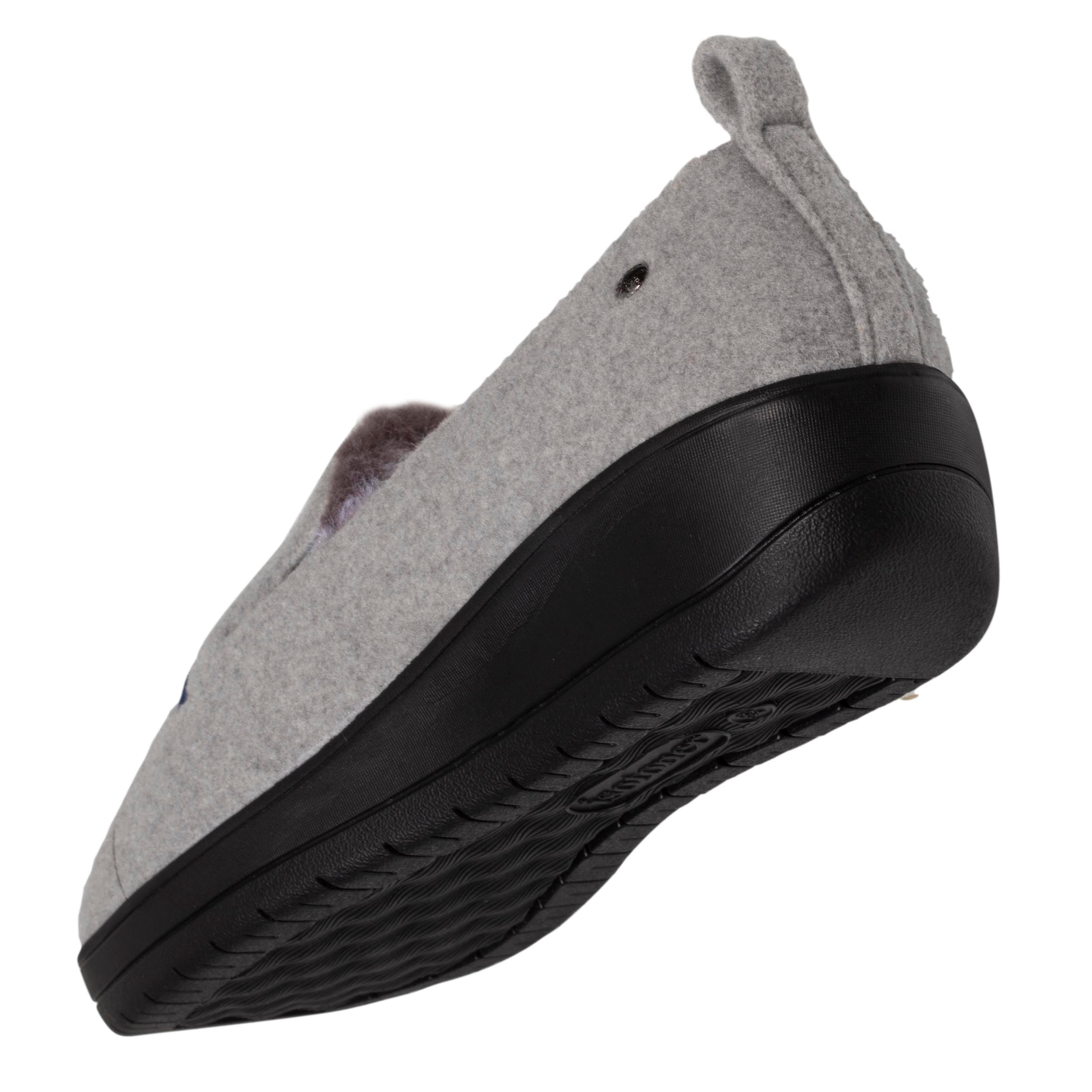 isotoner-chaussons-slippers-talon-femme-gris-chat-4-5-cm image 5